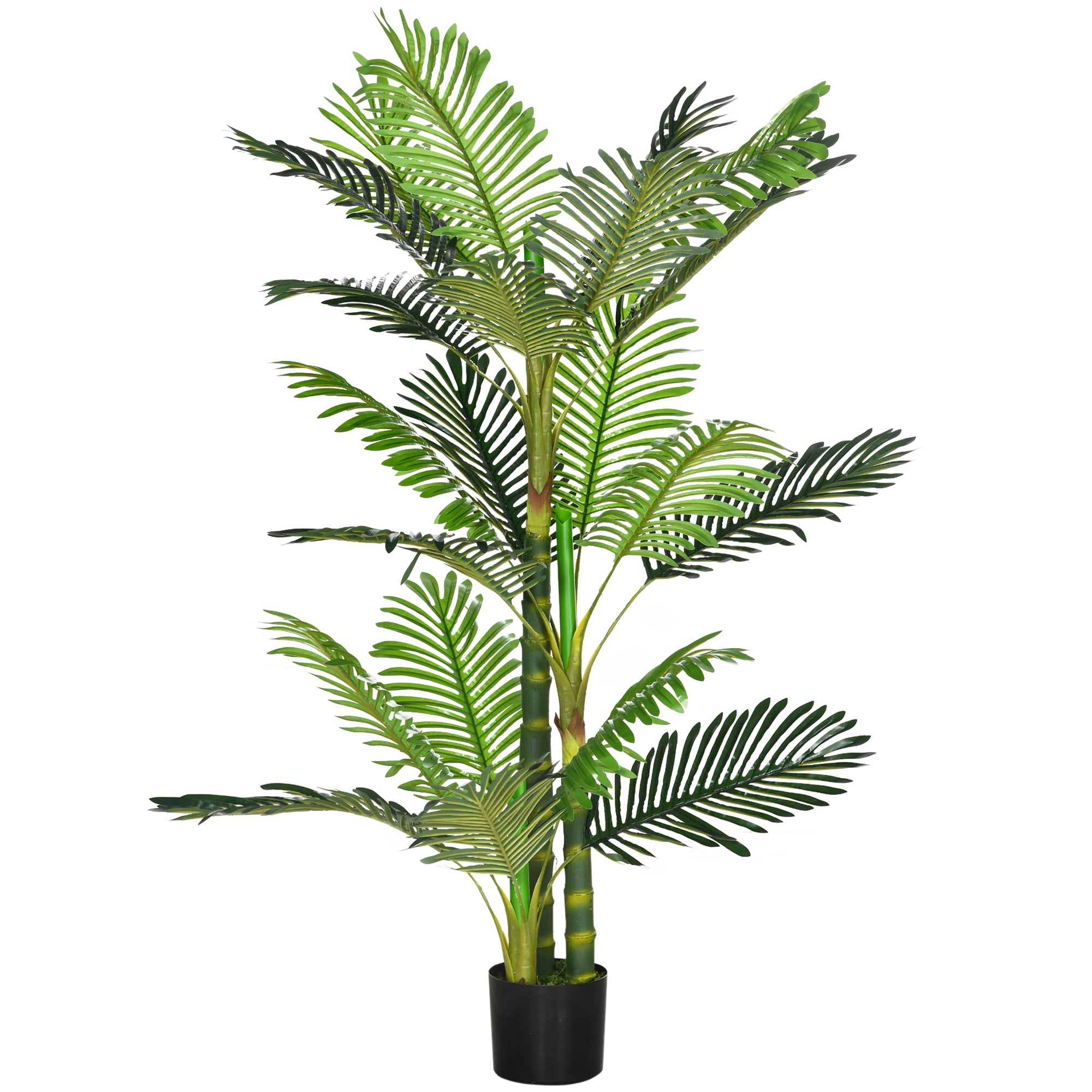 Artificial Plant, Artificial Palm Tree, Artificial Plant with Cement Filling, Fake Palm Tree in Pot, Indoor Plant for Home Decor, 150 cm, Green