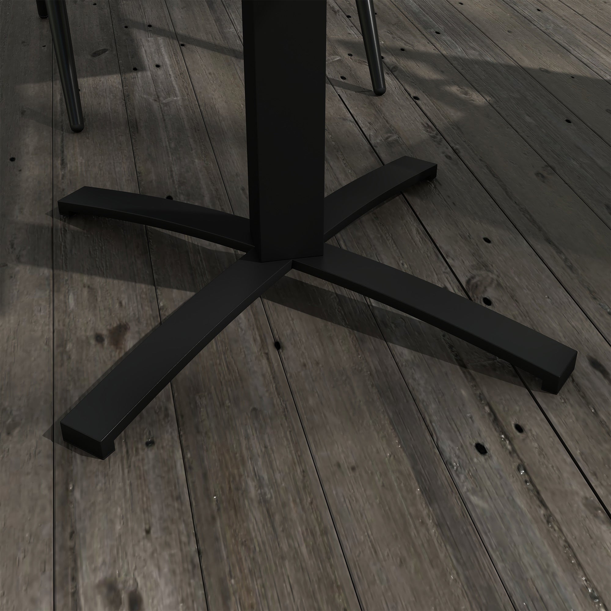 Garden Table, Dining Table for 4 People, Square Patio Table with Wood-Look Finish for Terrace, Aluminum, Gray, 70 x 70 x 76 cm