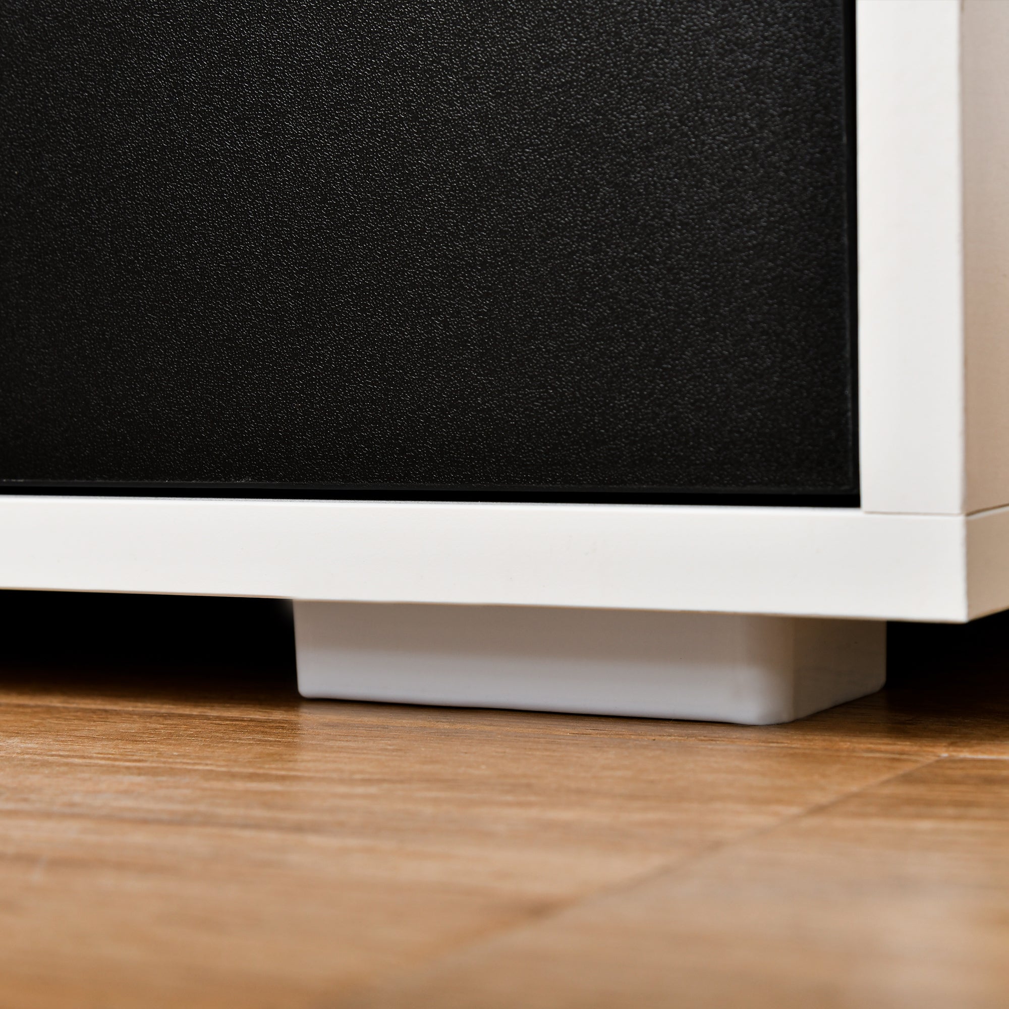 TV Stand for TVs up to 60" Modern Style Living Room TV Table with 2 Drawers and Open Compartment 140x30x32 cm White and Black