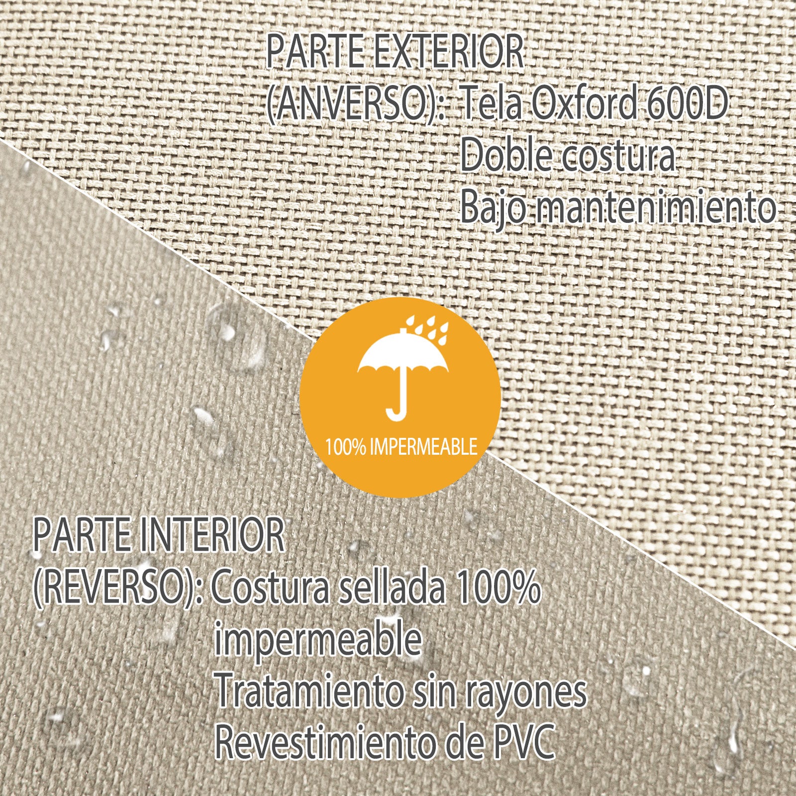 Protective Cover for 2-3 Seater Bench Outdoor Waterproof Furniture Cover Garden Protection Rain and Sun 152x87x59/79cm 600D Oxford Fabric