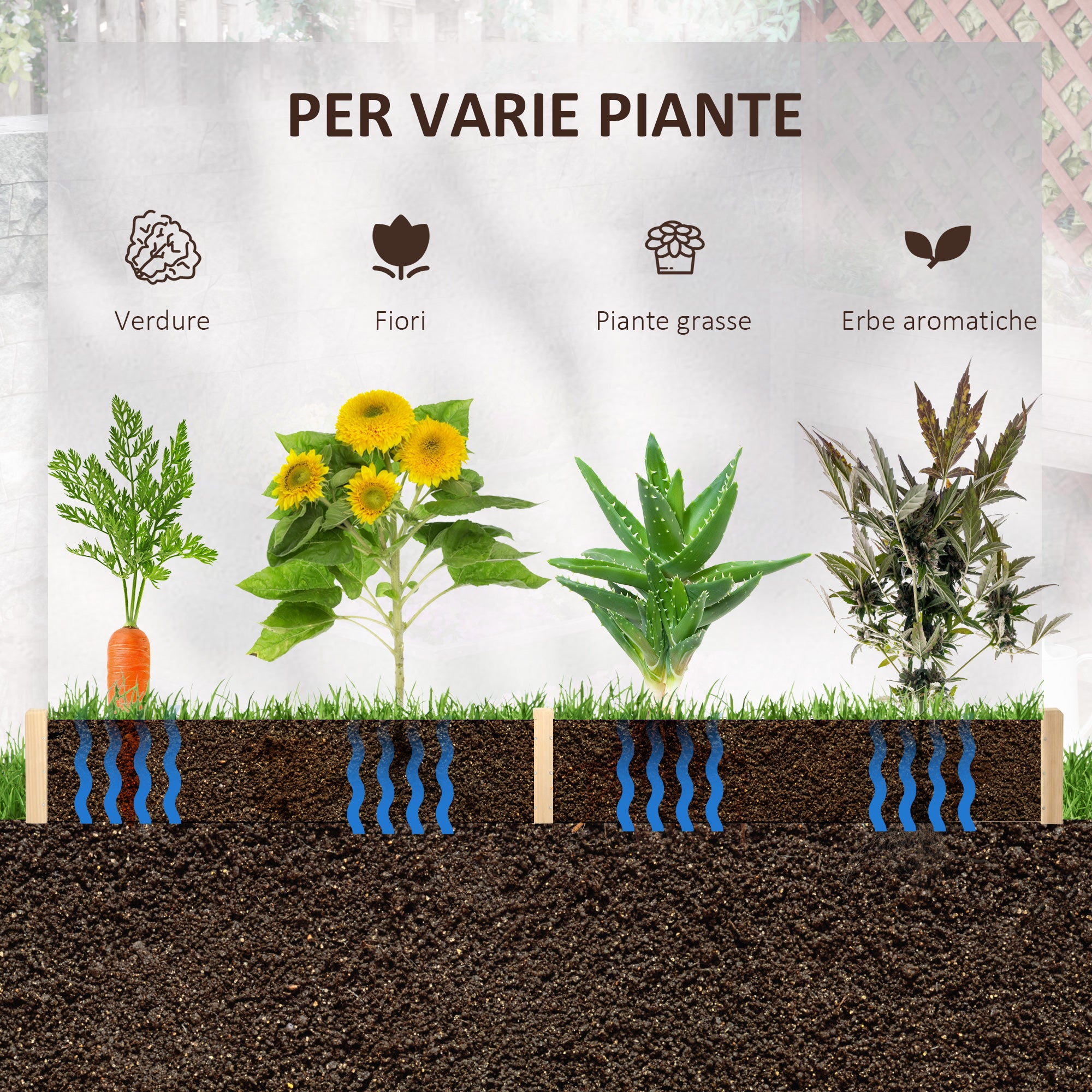 Garden Bed, Hexagonal Outdoor Planter Without Base, Tool-Free Assembly, Fir Wood, 100x92x16cm