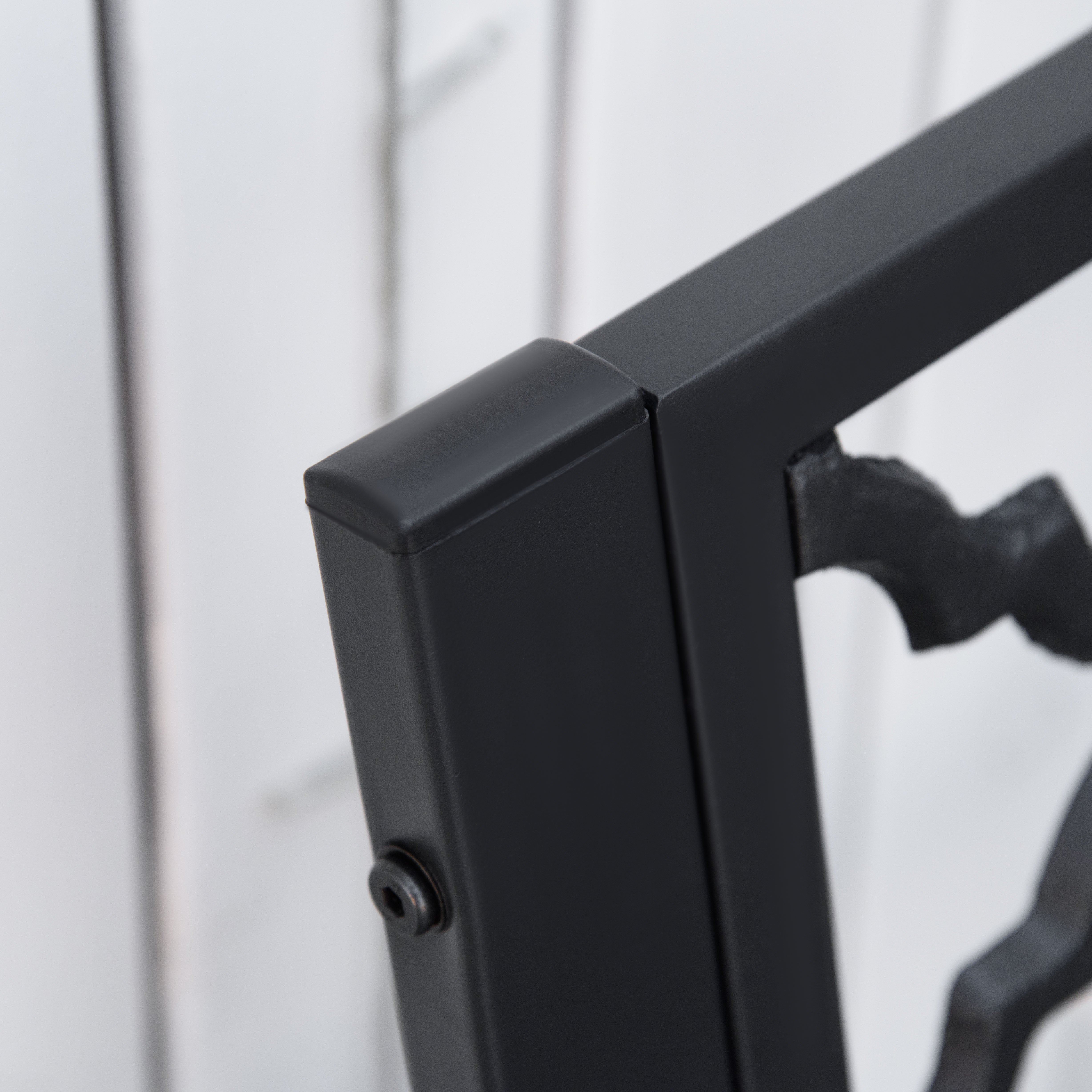 2-Seater Garden Bench Park Bench made of Metal Bench up to 240 kg Bench Terrace Bench with Backrest & Armrests Garden Furniture Cast Iron Black 128 x 58.5 x 89 cm