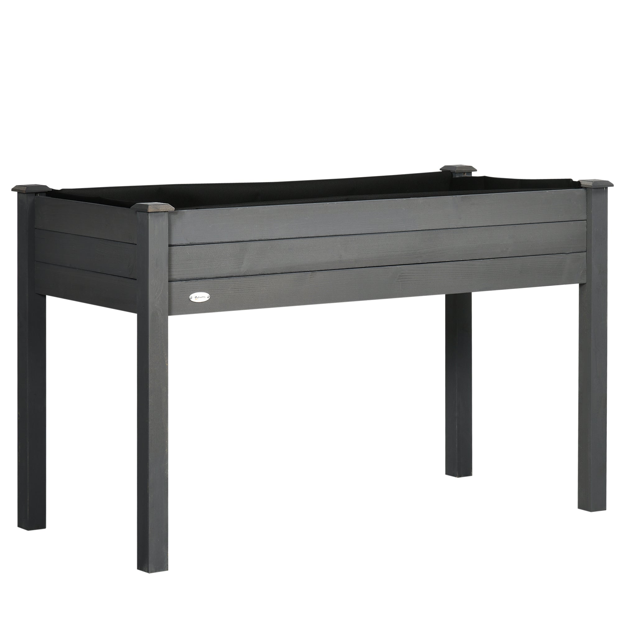 Raised Garden Planter dim. 123L x 57W x 76H cm Includes Irrigation Inserts + Drainage Felt Solid Fir Wood
