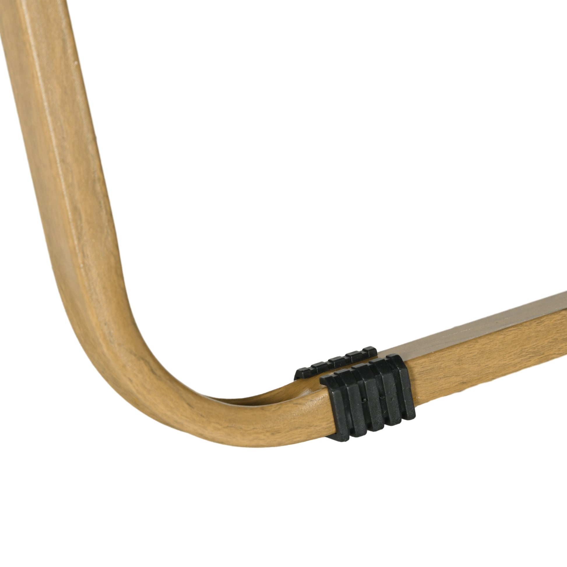 Camping Chair 2-Pack Foldable Garden Chair with Steel Frame, Woodgrain Look, Folding Chair for Pool, Beach, Oxford, Dark Grey