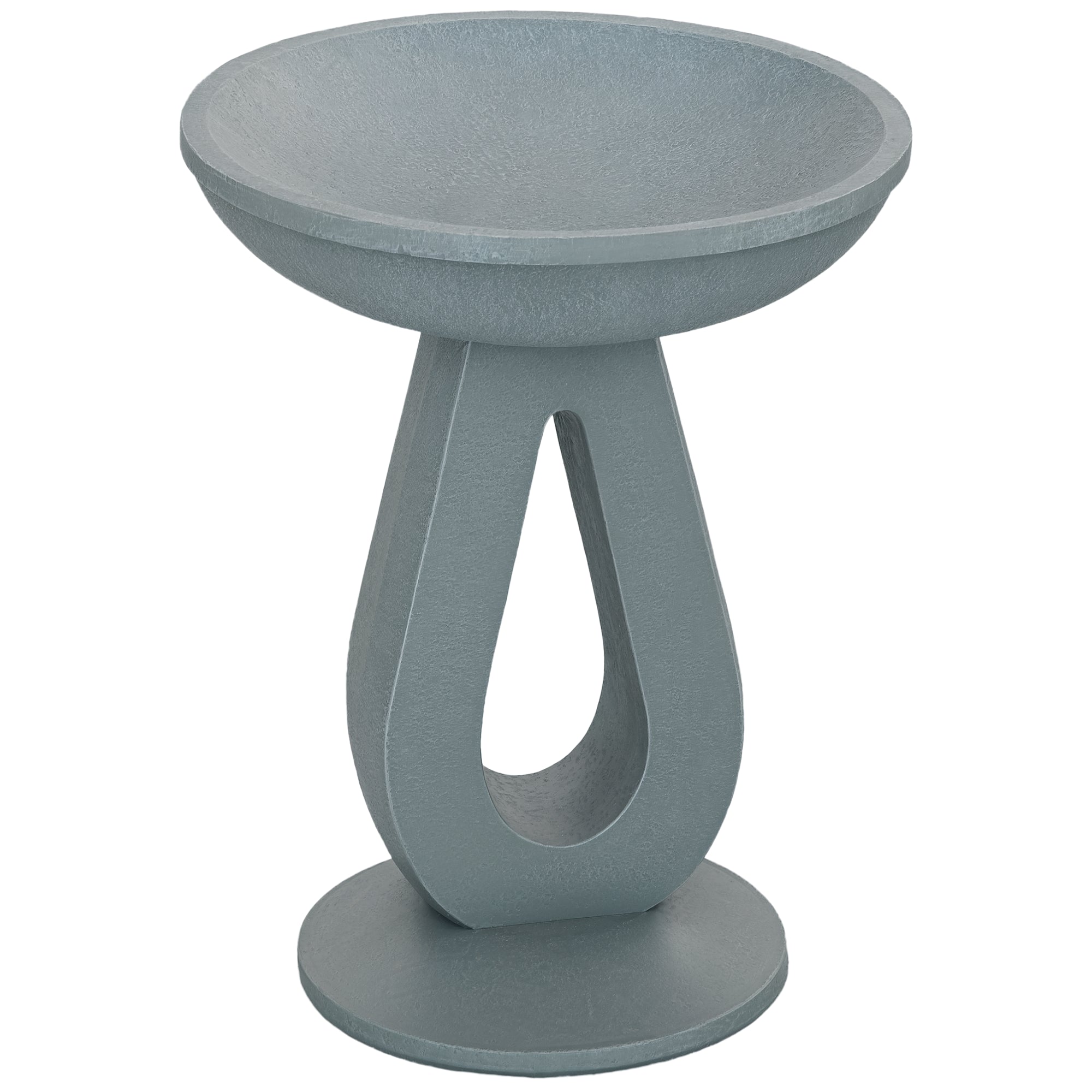 Bird Bath, 51 cm Height Bird Bath, Bird Basin with Stand, Bird Feeder with Stone Look, Wild Bird Bath for Garden, Balcony, Gray
