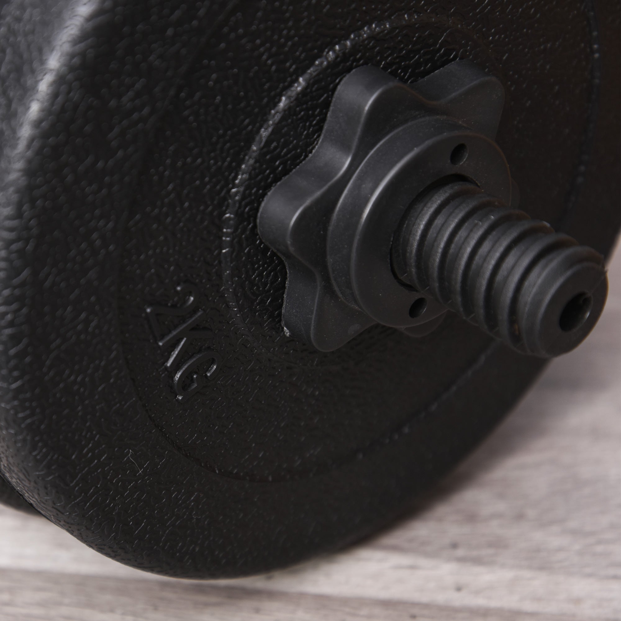 Short Dumbbell Set Total 20 Kg - Dumbbell Pairs - Adjustable Weight - Bars included - Muscle Training & Weightlifting - Black HDPE Steel