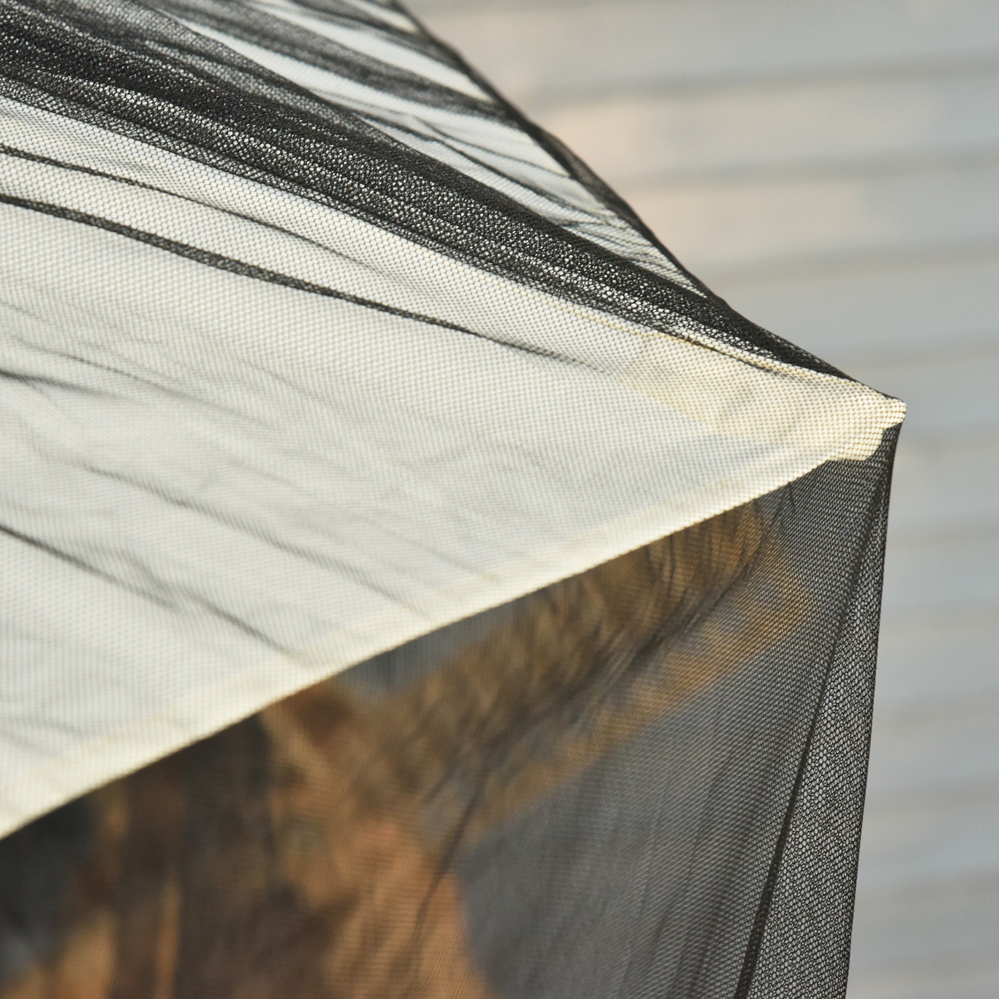 Mosquito Net for Parasols 300 cm Insect Net with Zipper Fly Screen Umbrella Mosquito Net Insect Protection for Outdoor Garden Terraces, Black