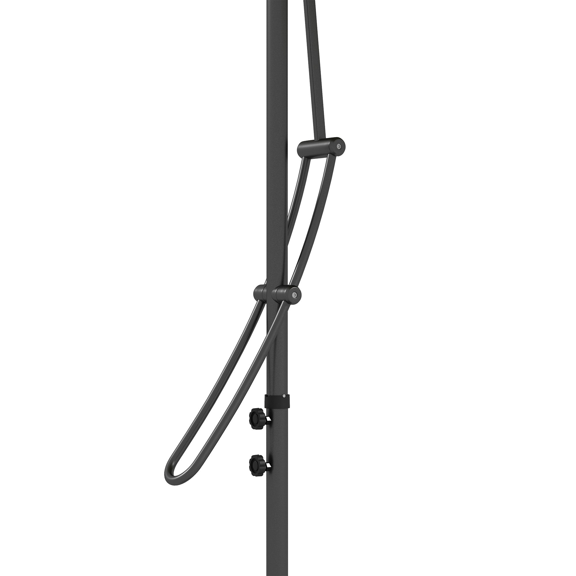 Sun Umbrella, Ø290 cm Cantilever Umbrella with UV Protection, LED Patio Umbrella with Cross Base, Patio Umbrella with Protective Cover, for Garden, Steel, Dark Gray