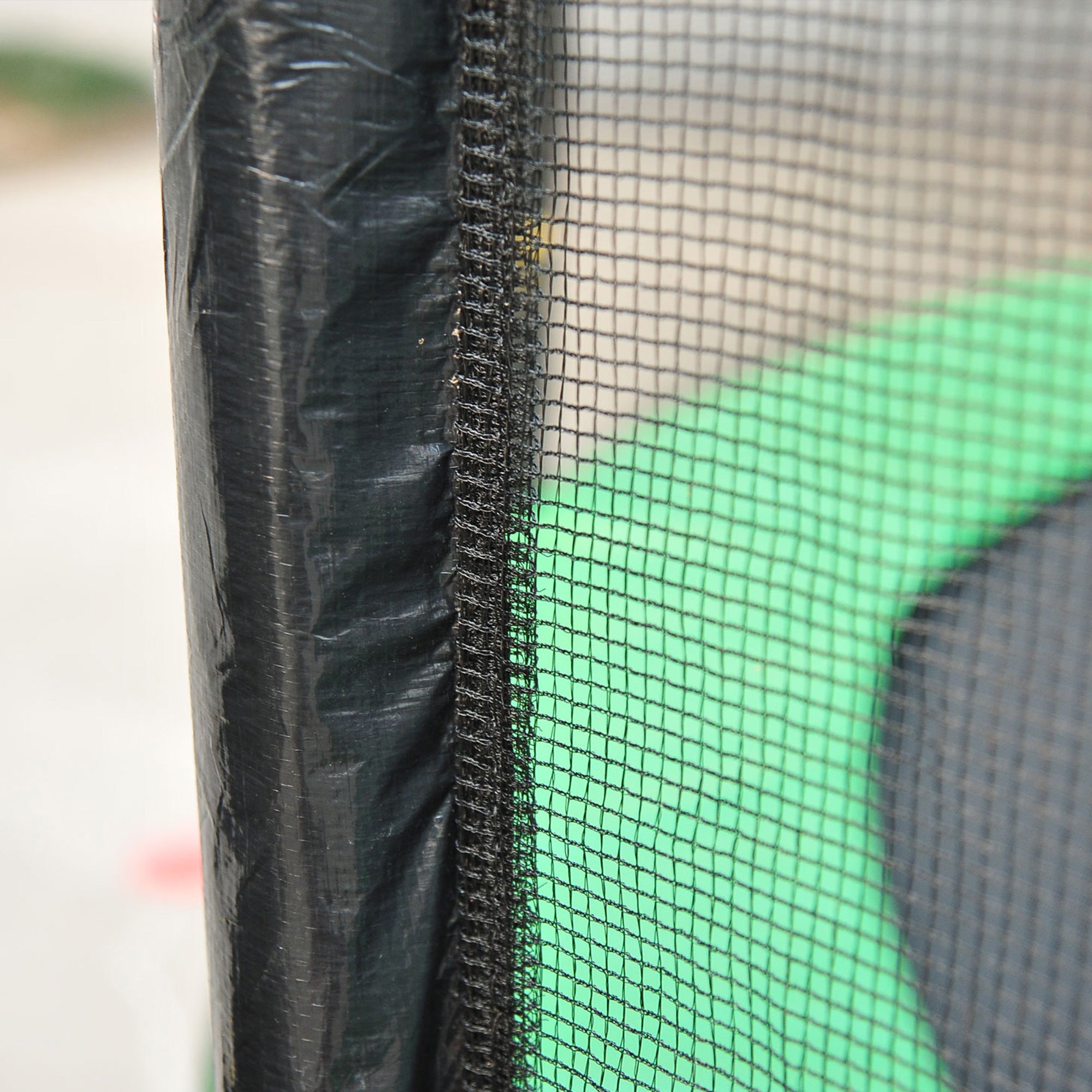 Replacement Safety Net for Ø366 cm Round Trampoline Outdoor with Zipper Door for 8 Straight Poles Ø366x180 cm Black