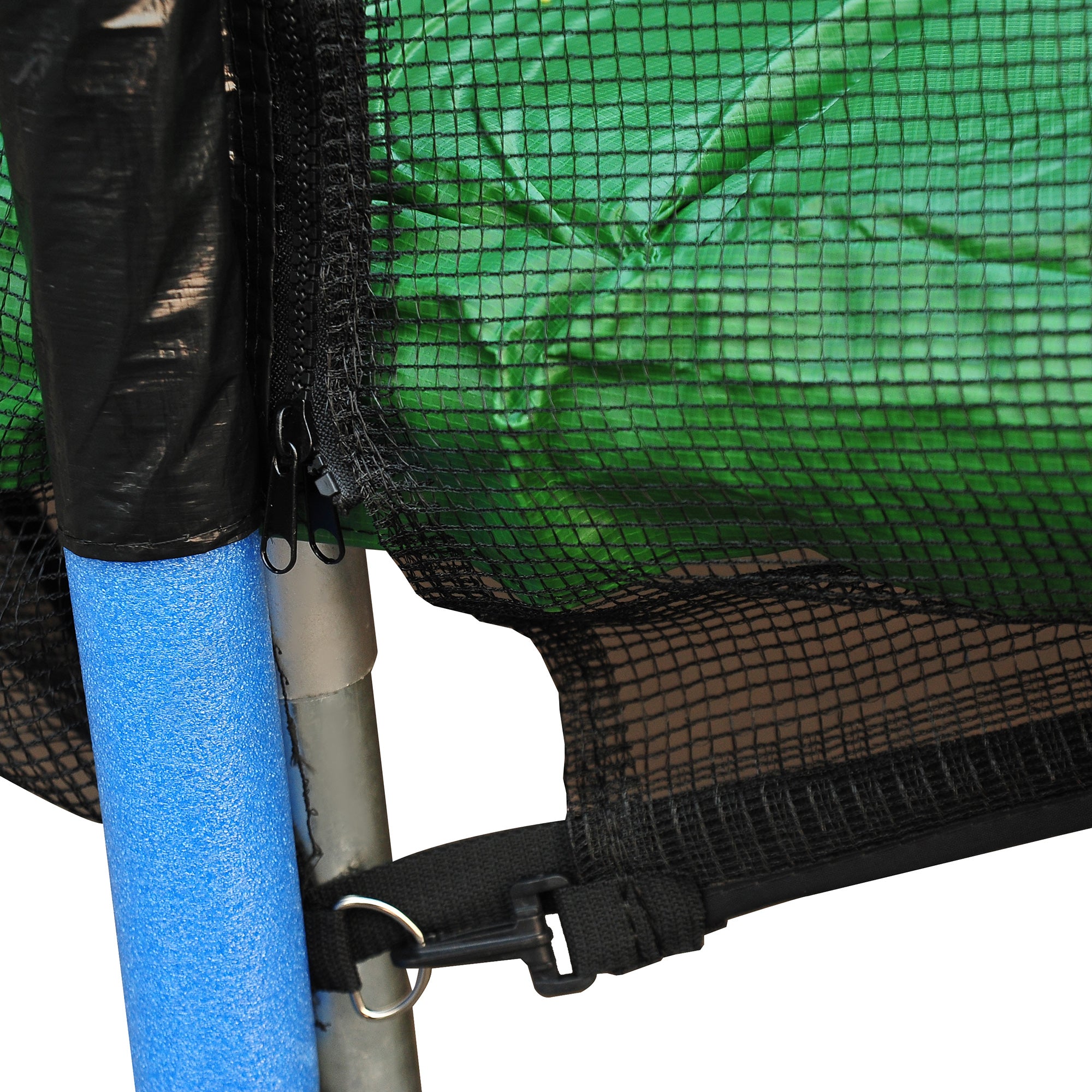 Replacement Safety Net for Ø366 cm Round Trampoline Outdoor with Zipper Door for 8 Straight Poles Ø366x180 cm Black