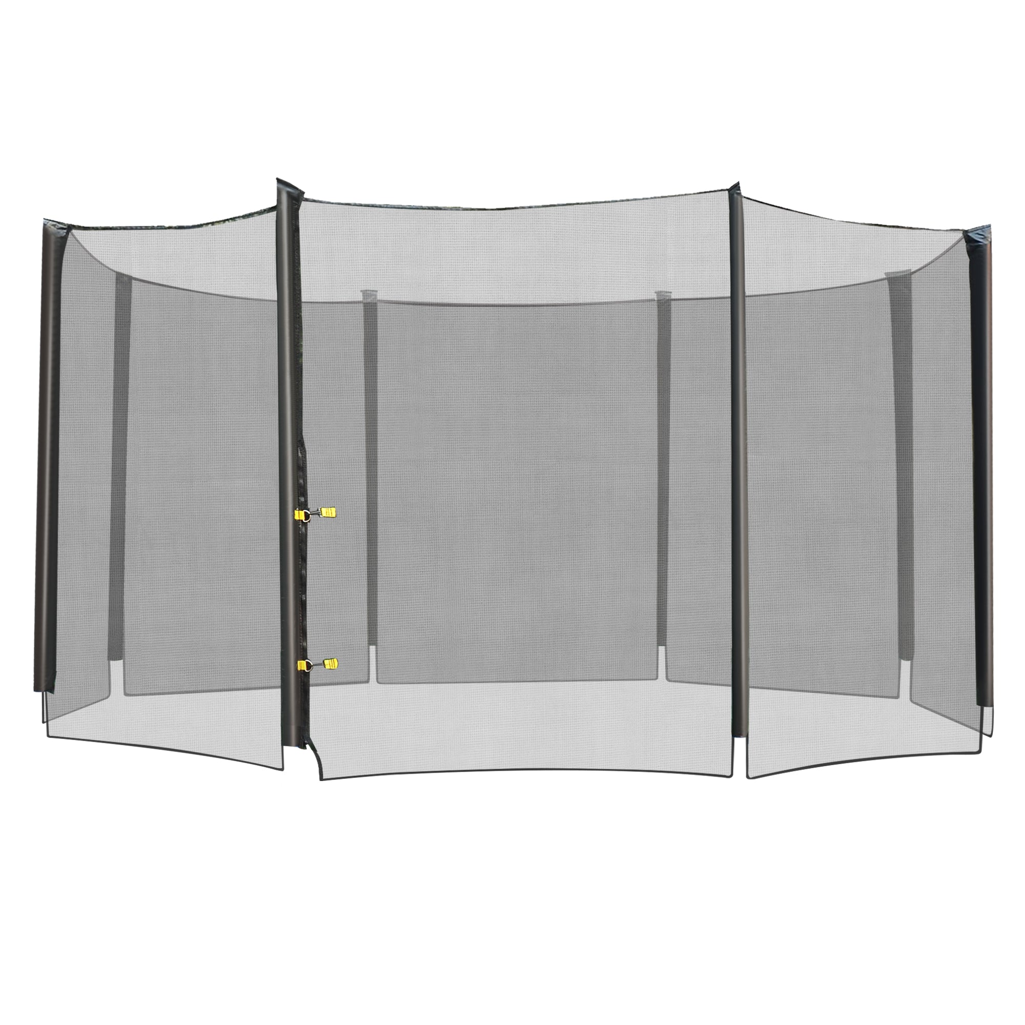 Replacement Safety Net for Ø366 cm Round Trampoline Outdoor with Zipper Door for 8 Straight Poles Ø366x180 cm Black