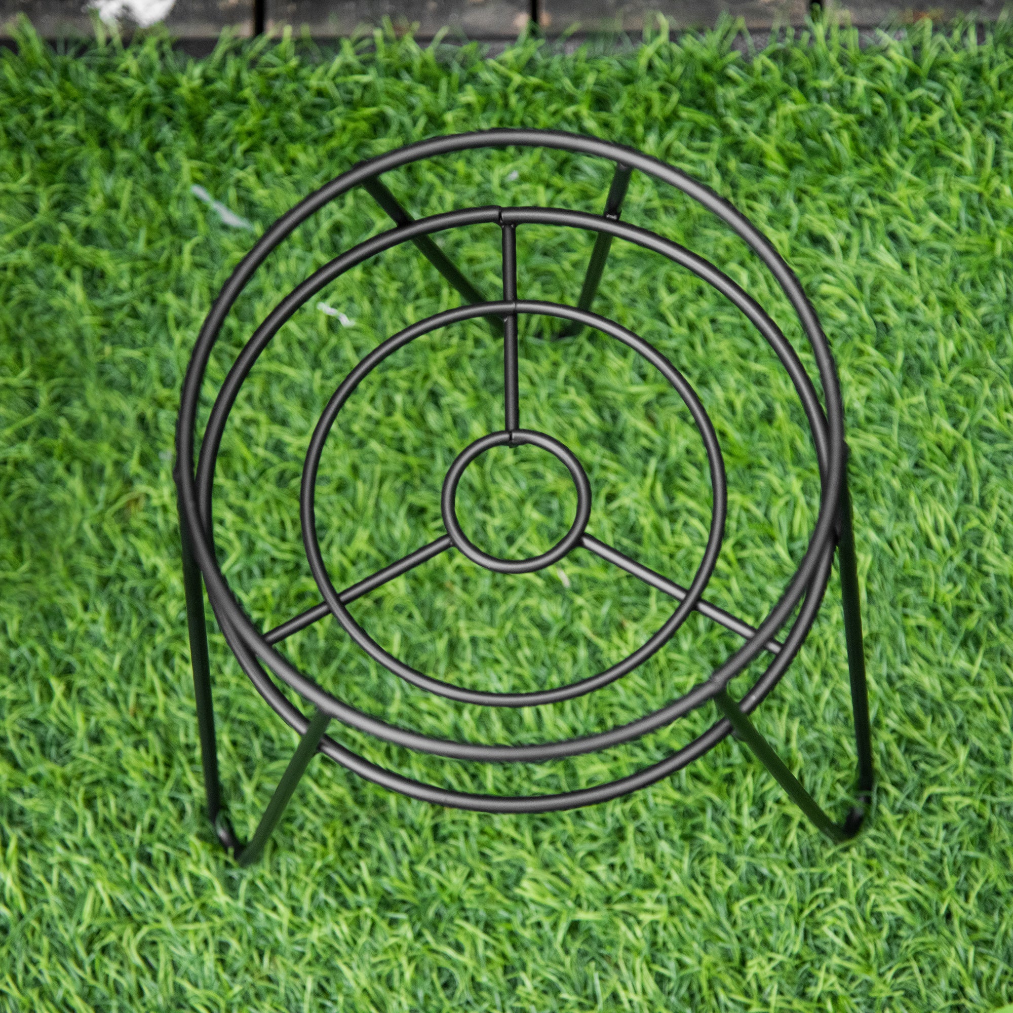 3-Piece Plant Stand Set, 23.5/30/42cm Tall Flower Stands for Indoor Outdoor, Metal Plant Stand for Living Room, Garden Balcony, Black