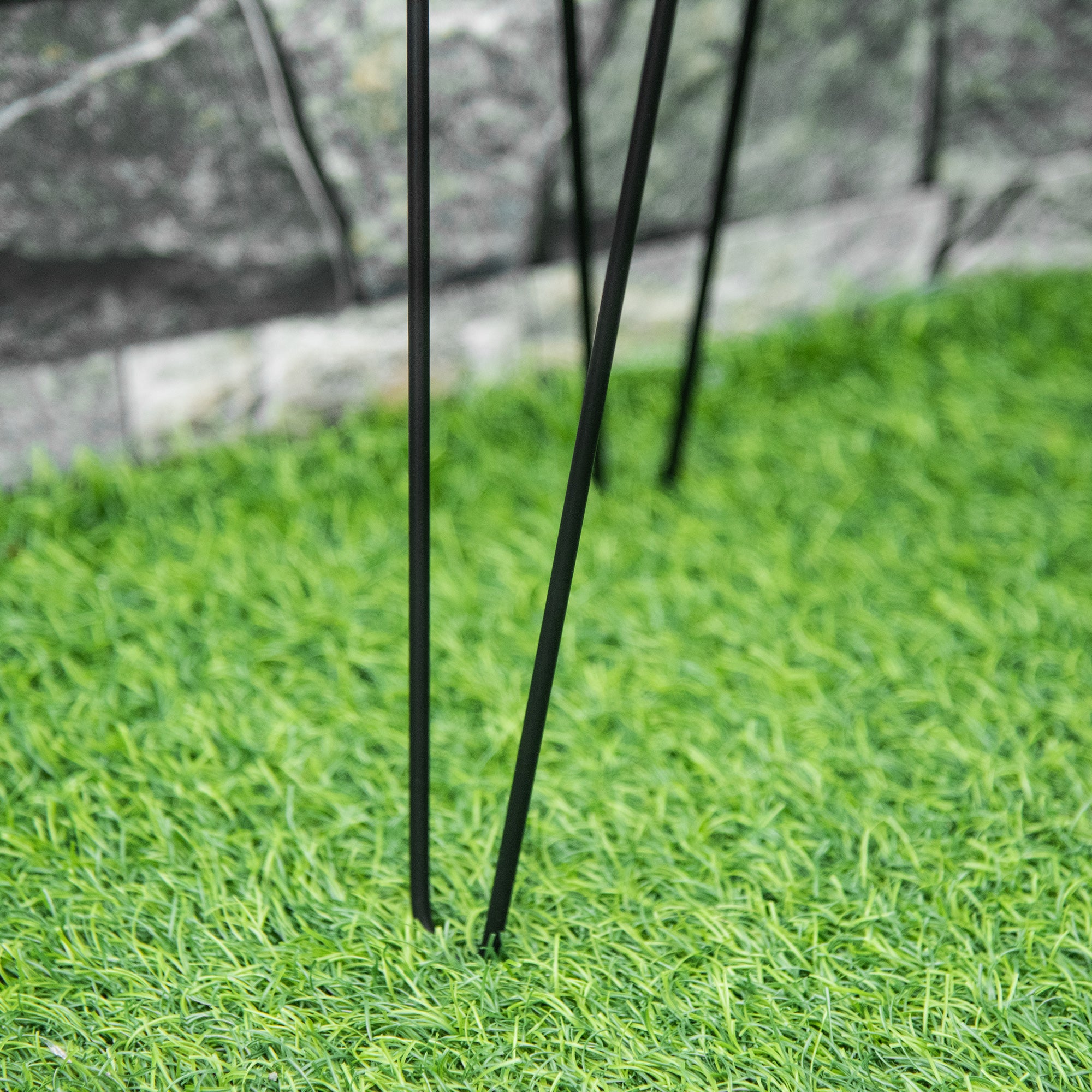 3-Piece Plant Stand Set, 23.5/30/42cm Tall Flower Stands for Indoor Outdoor, Metal Plant Stand for Living Room, Garden Balcony, Black