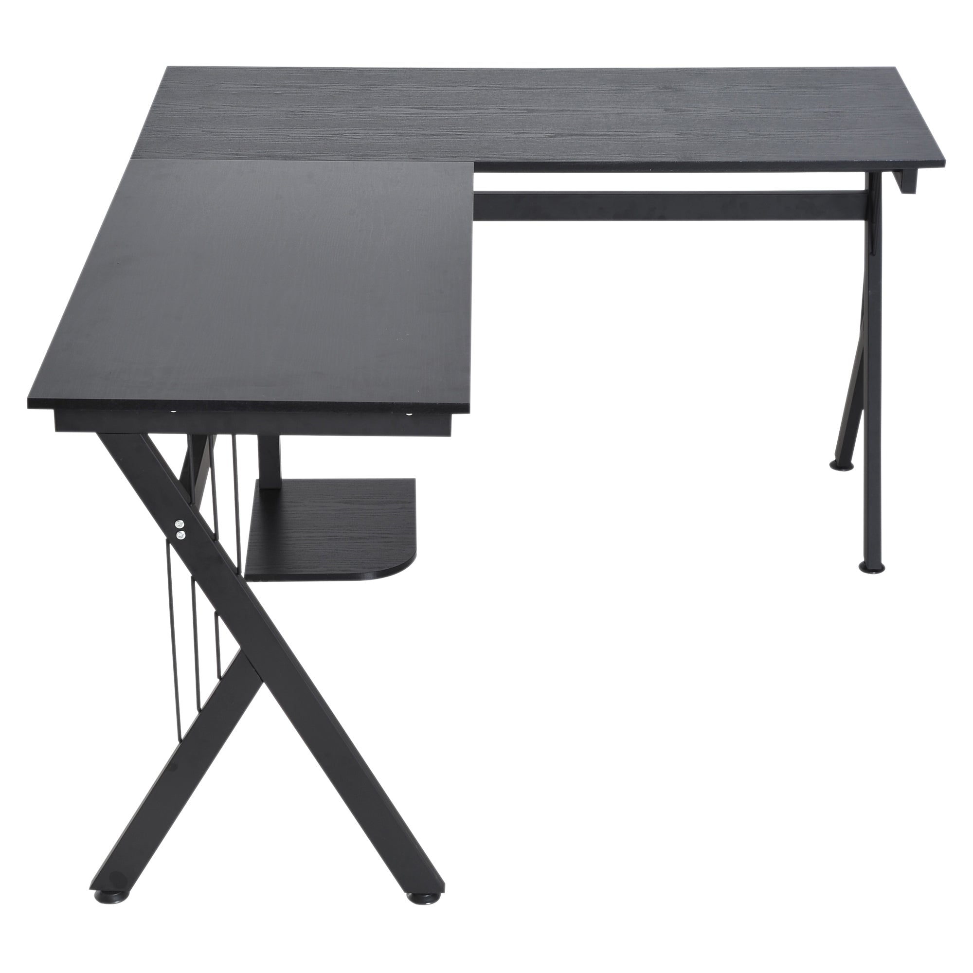 Wooden Computer Table L-Shaped Corner Desk for Office Bedroom Home School