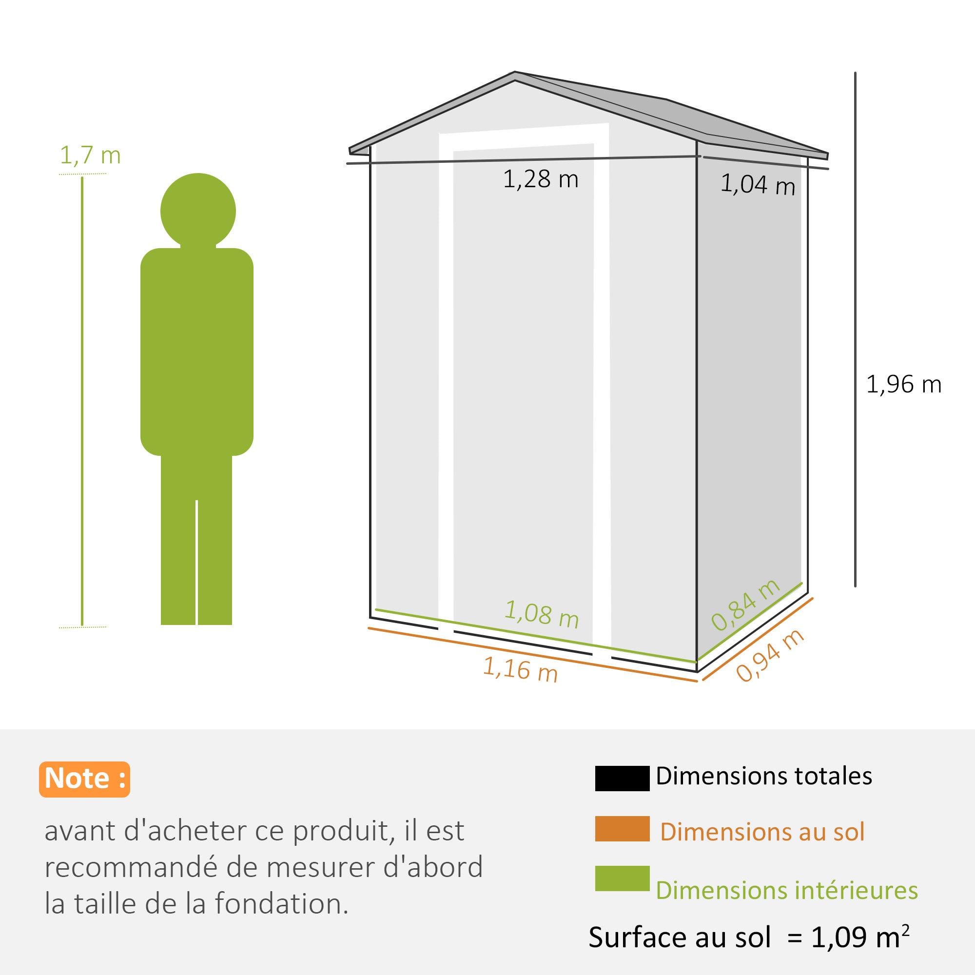 Wood-Effect Resin Garden Shed with Floor & Window, 128 x 104 x 196 cm (50.4 x 40.9 x 77.2 in) — Weathered Gray