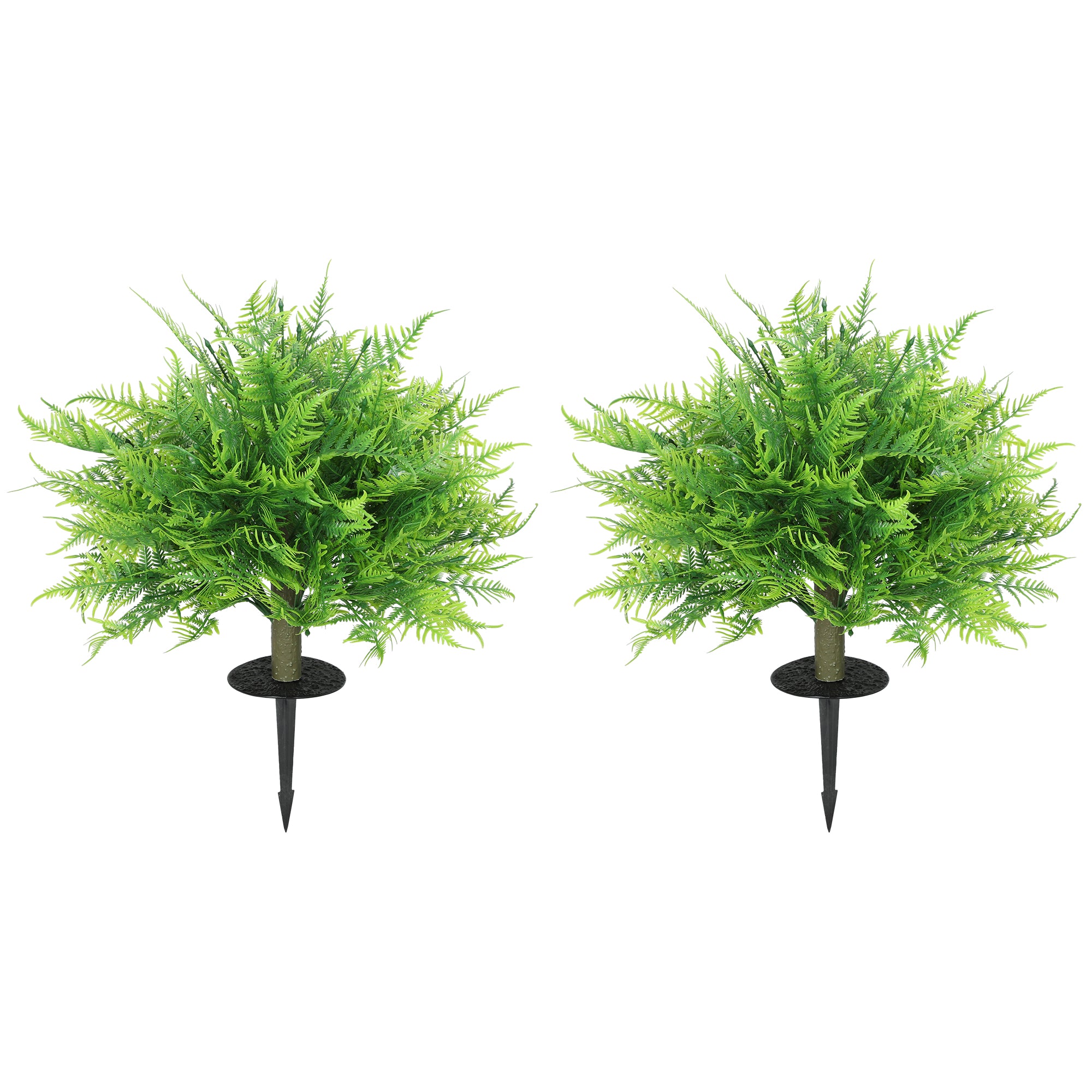 2-Pack Artificial Boston Ferns, 24 in Faux Potted Plants – Lifelike Fake Ferns for Living Room, Bedroom, Garden, Office, Gift