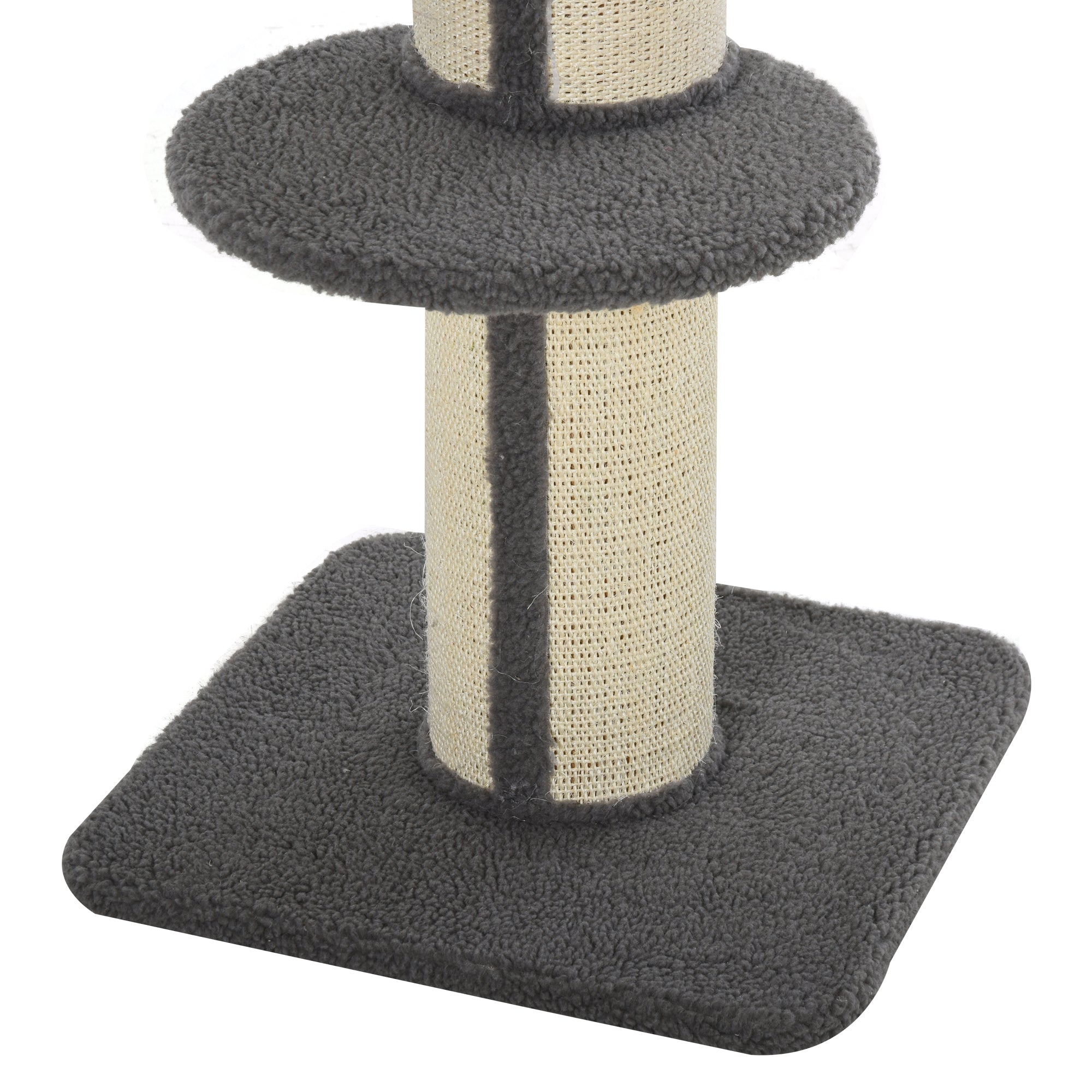 Scratching Post 91cm Cat Tower with Sisal Posts, Platform, Cushion Multilevel Cat Scratching Tree, Climbing Tree, for Medium-sized Cats, Gray