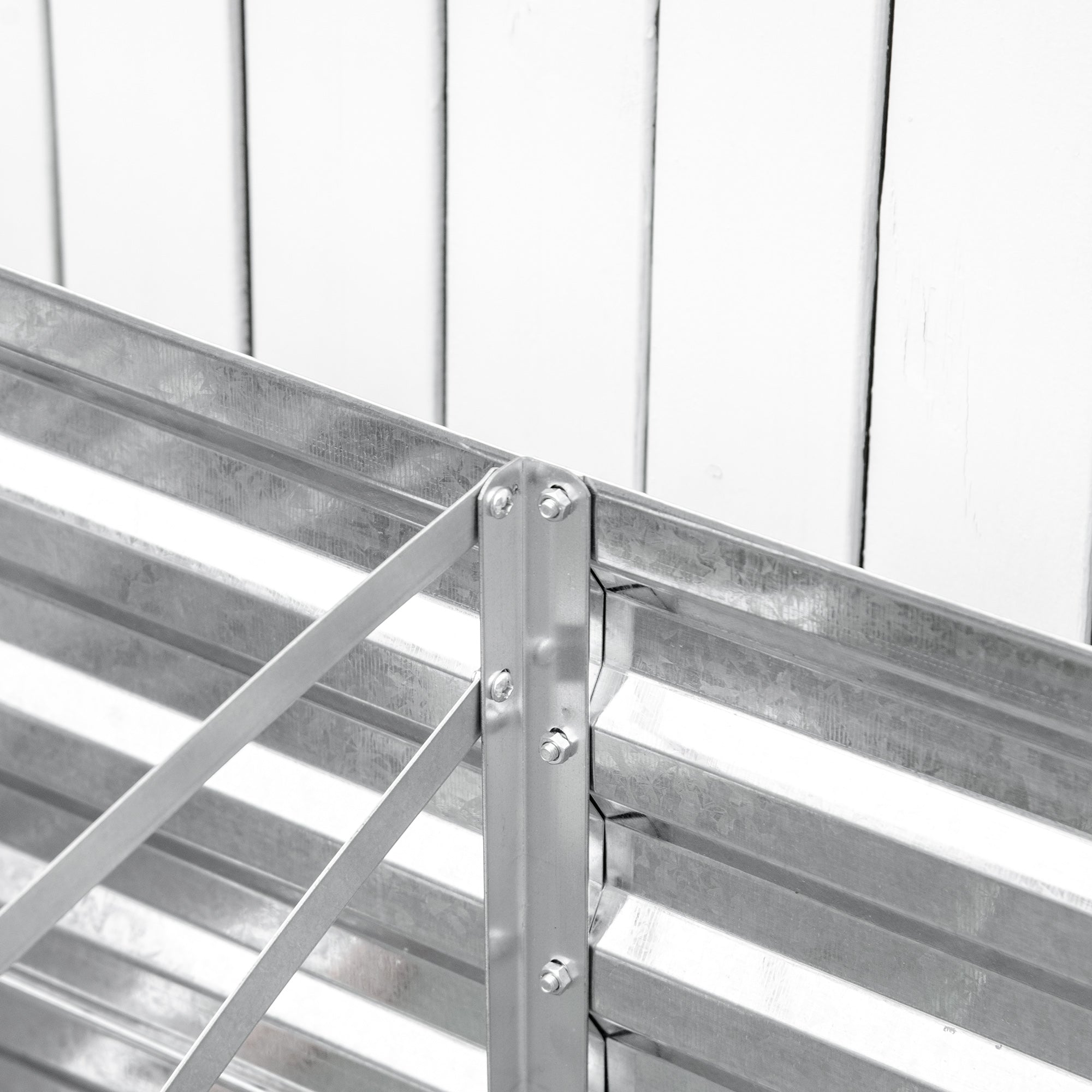 Raised Garden Bed made of Steel, Planting Bed Seedling Bed Flower Box stackable, Plant Box Plant Pot 180x90x60cm for Garden Balcony Terrace, Vegetable Patch for Flowers, Plants, Fruit