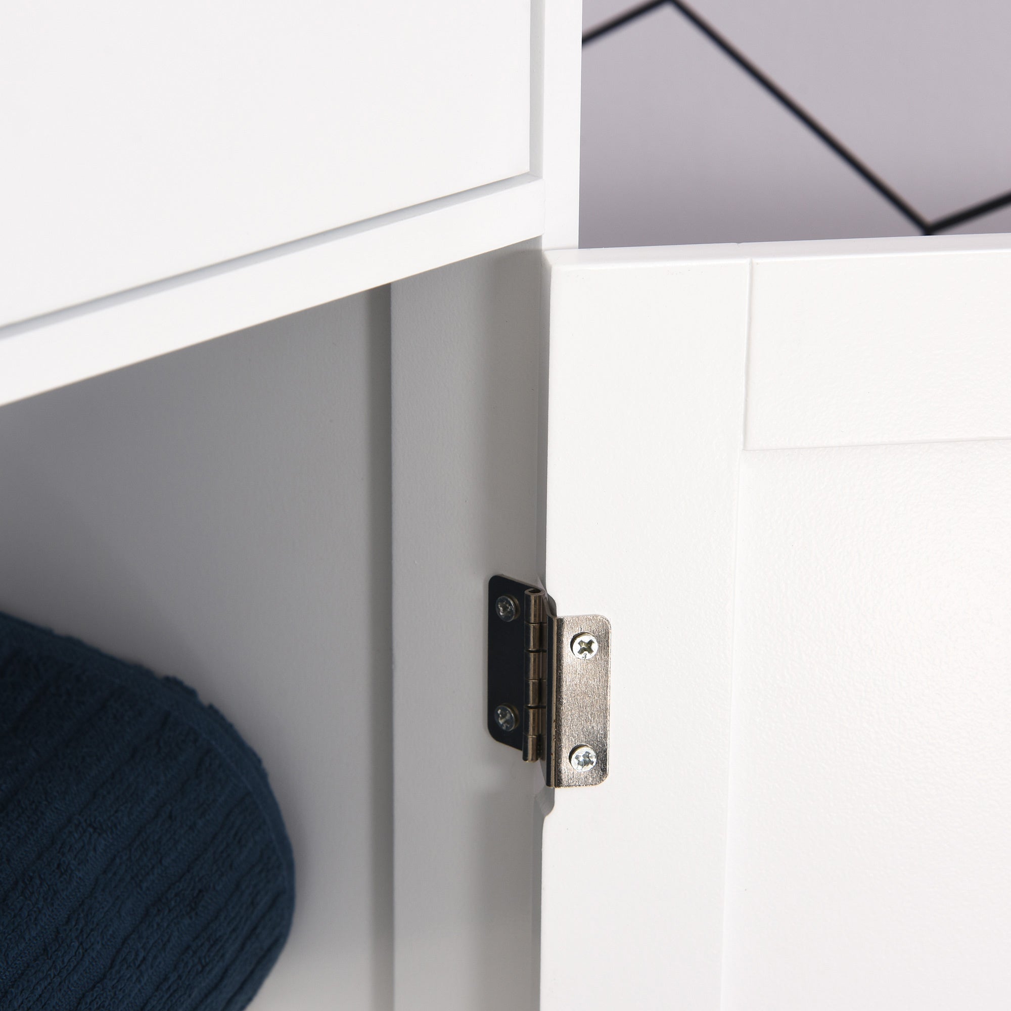 Tall Bathroom Cabinet, Slim Storage Cabinet, with Adjustable Shelves, Drawer, for Small Spaces, Modern, White