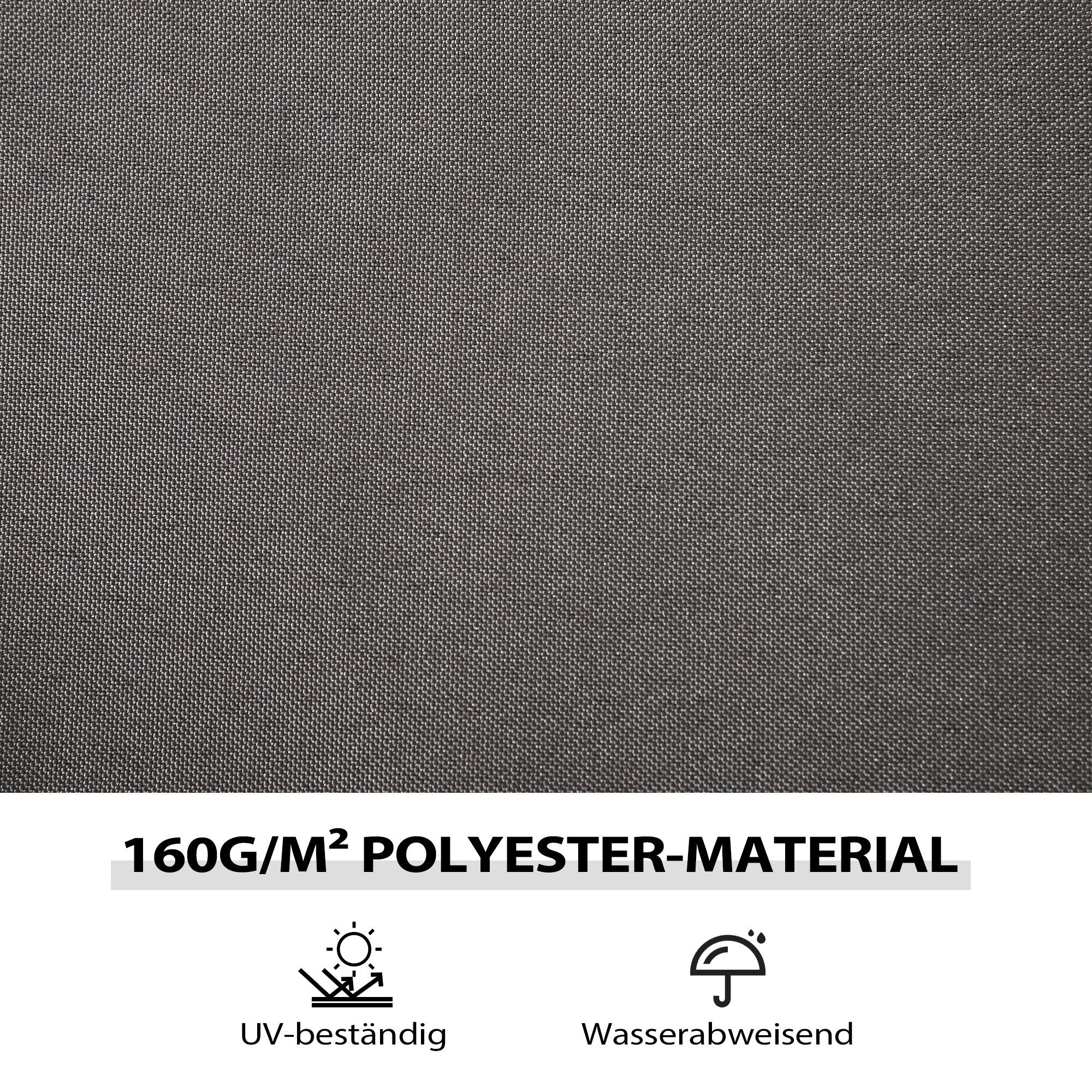 Side Wall 4-Piece Set for 3 x 3m Pavilion Side Panels with 8 Windows Hook and Loop Fasteners 302x205cm Waterproof Stable Winterproof Side Panel Side Walls for Party Tent Garden Pavilion Dark Grey