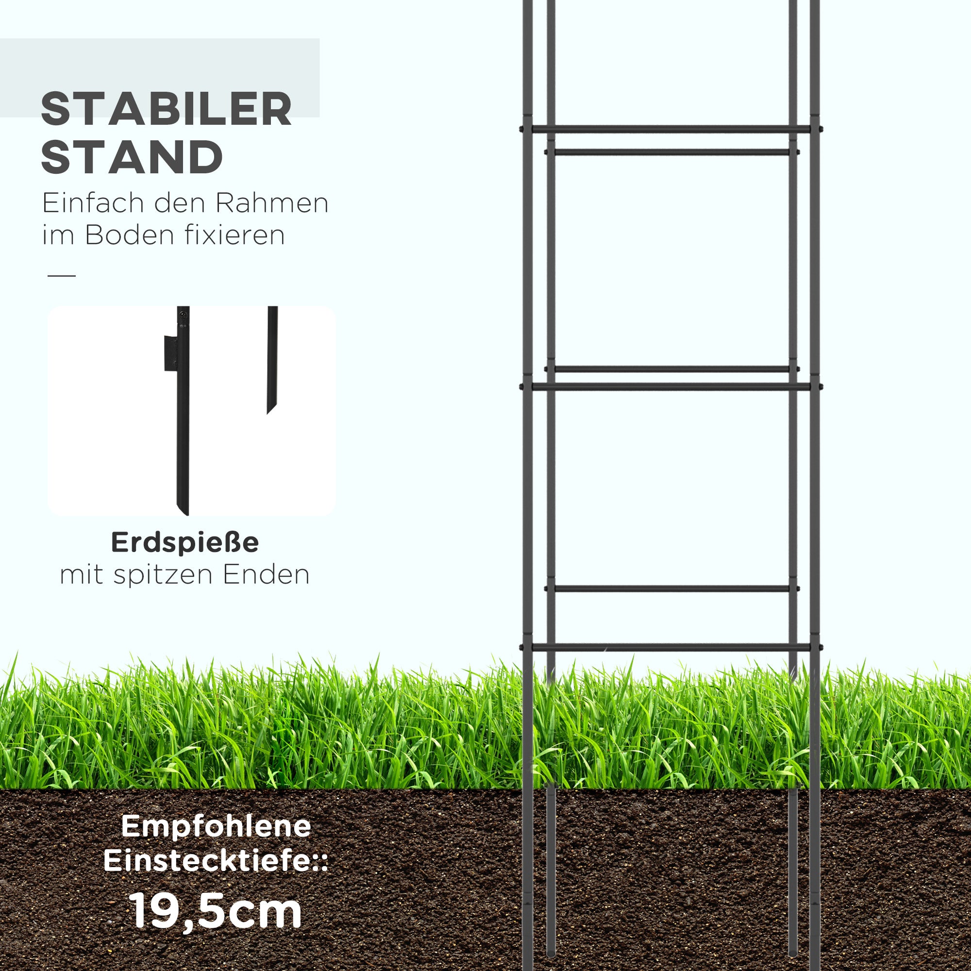 Metal Rose Arch Trellis for Climbing Plants Garden Arch with Pointed Design Metal Structure Arbor Trellis for Roses Archway for Garden 140 x 40 x 240 cm Black
