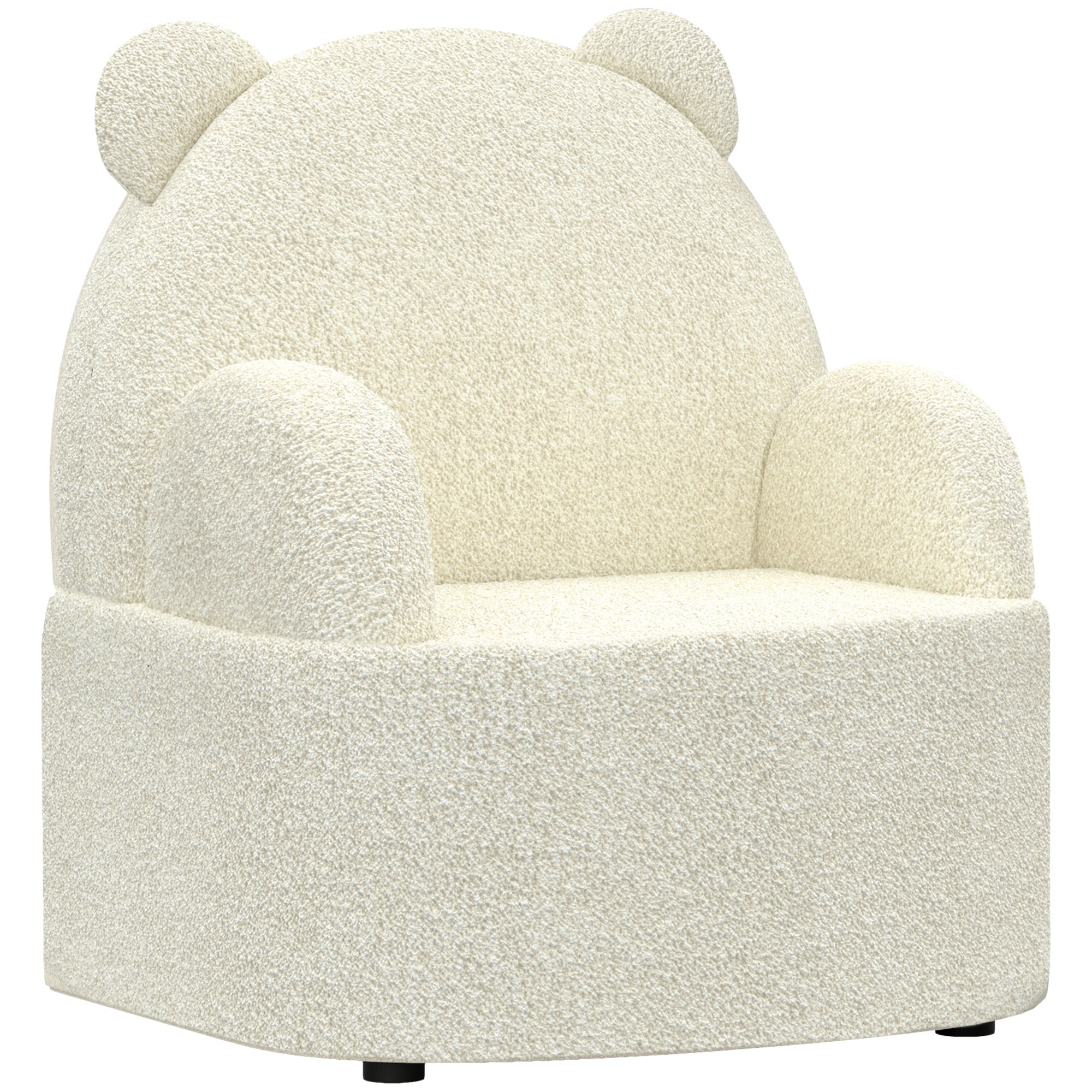 Kids Chair, Kids Sofa with Soft Teddy Fleece, Bear Shape, Children's Chair for Kids from 1.5 Years Old, Children's Room, Playroom, Beige