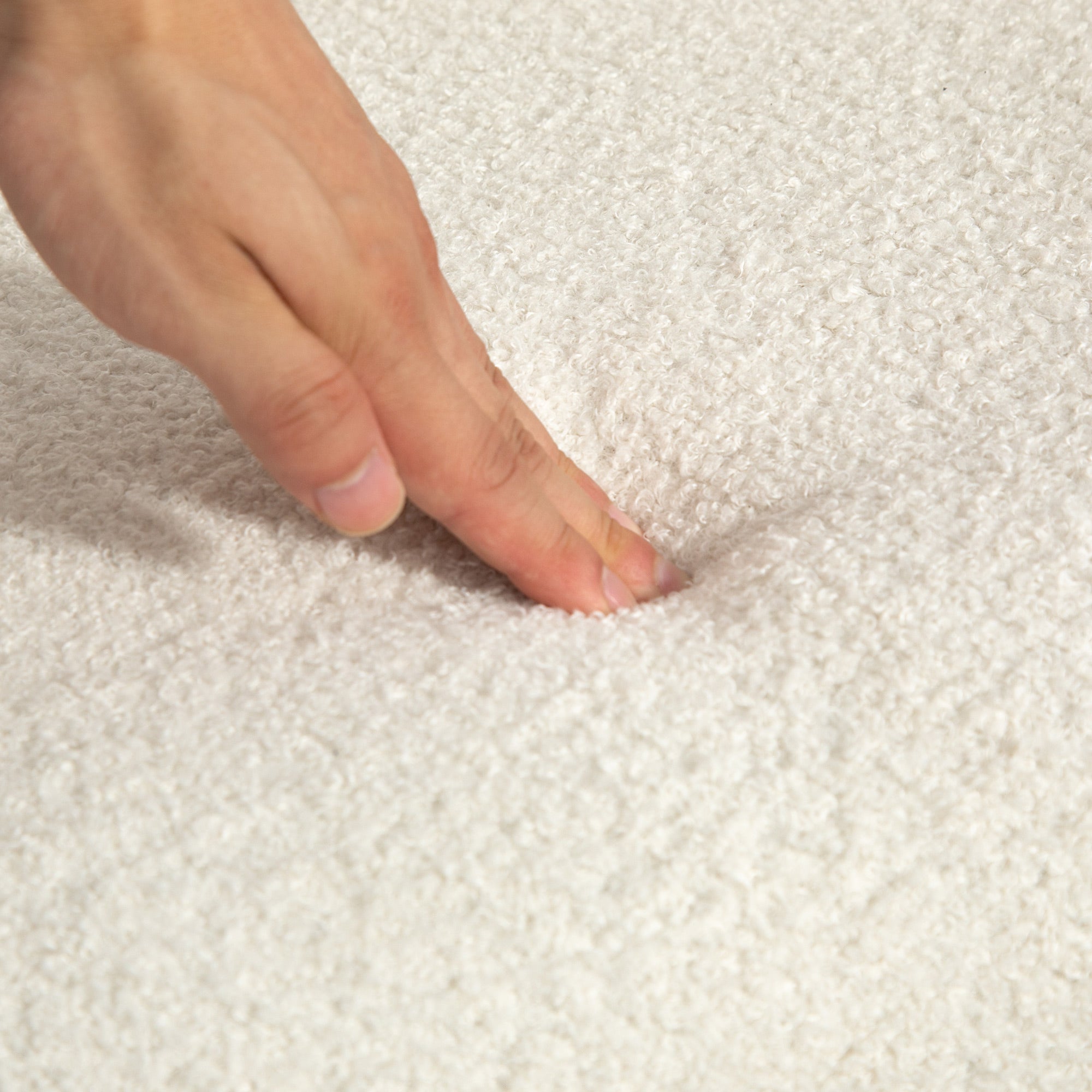 Rocking Chair, Rocking Armchair with Backrest, Wooden Rockers, Armchair, Relax Armchair with Teddy Plush Look, Rocking Chair, Relaxing Chair for Living Room, Bedroom, Balcony, Cream White