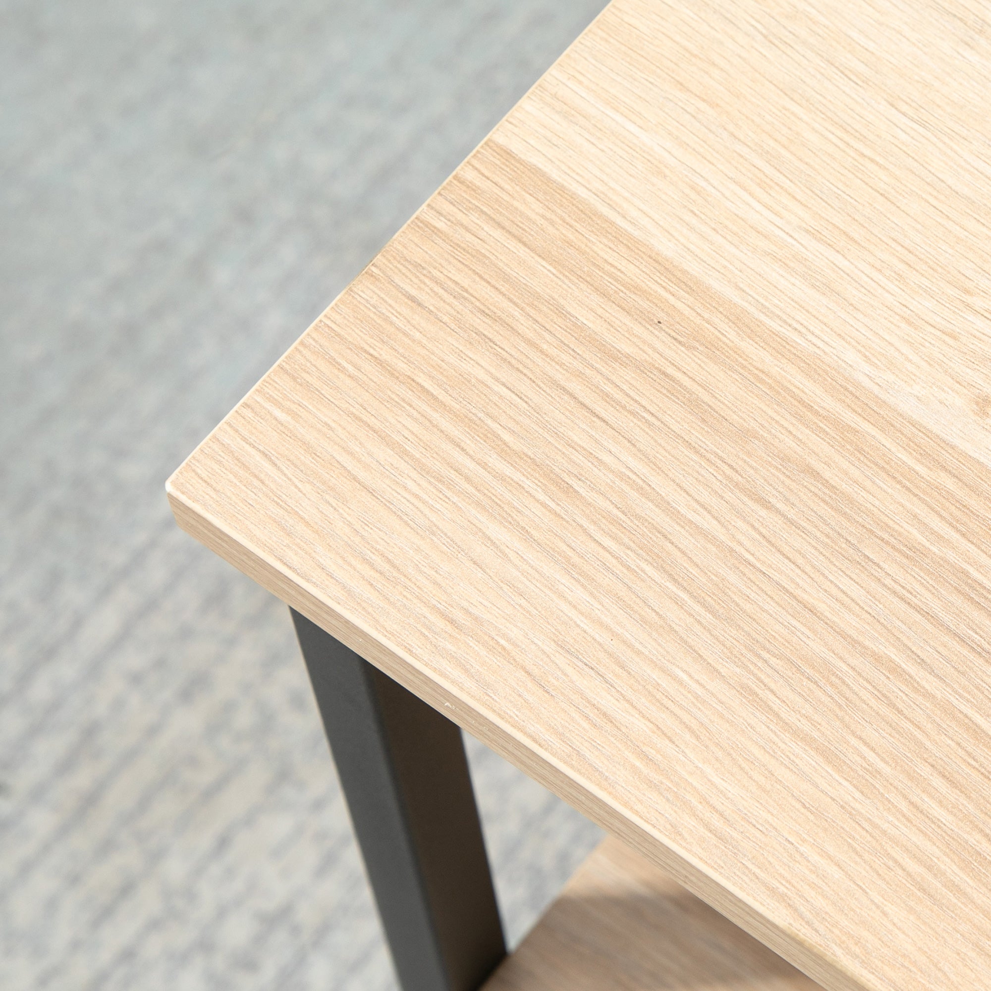 2-Tier Side Table Coffee Table for Living Room Bedroom Office Modern Style 45x35x48 cm Natural