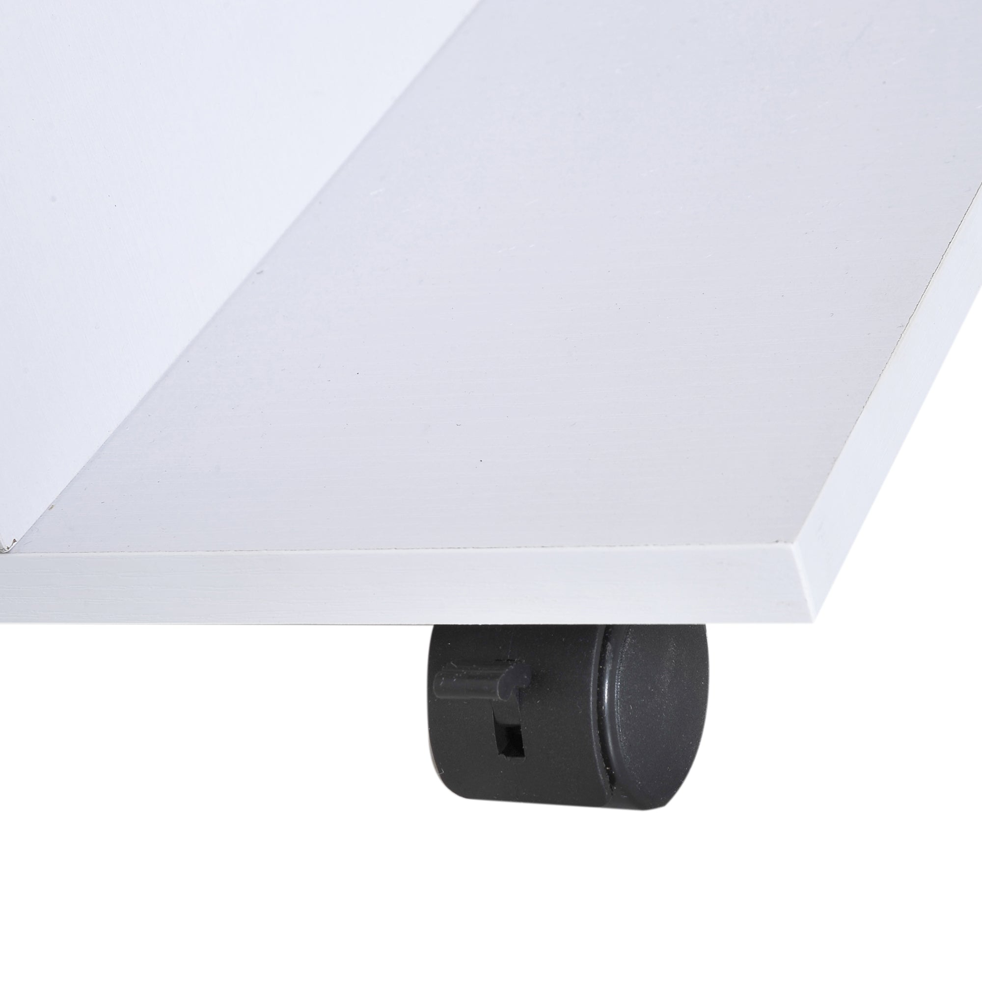 TV Stand with Swivel Wheels, Wooden TV Bench with Shelves, TV Stand for TVs up to 42 inches, Contemporary Style for Living Room, Bedroom, and Office, 80 x 40 x 40 cm, White