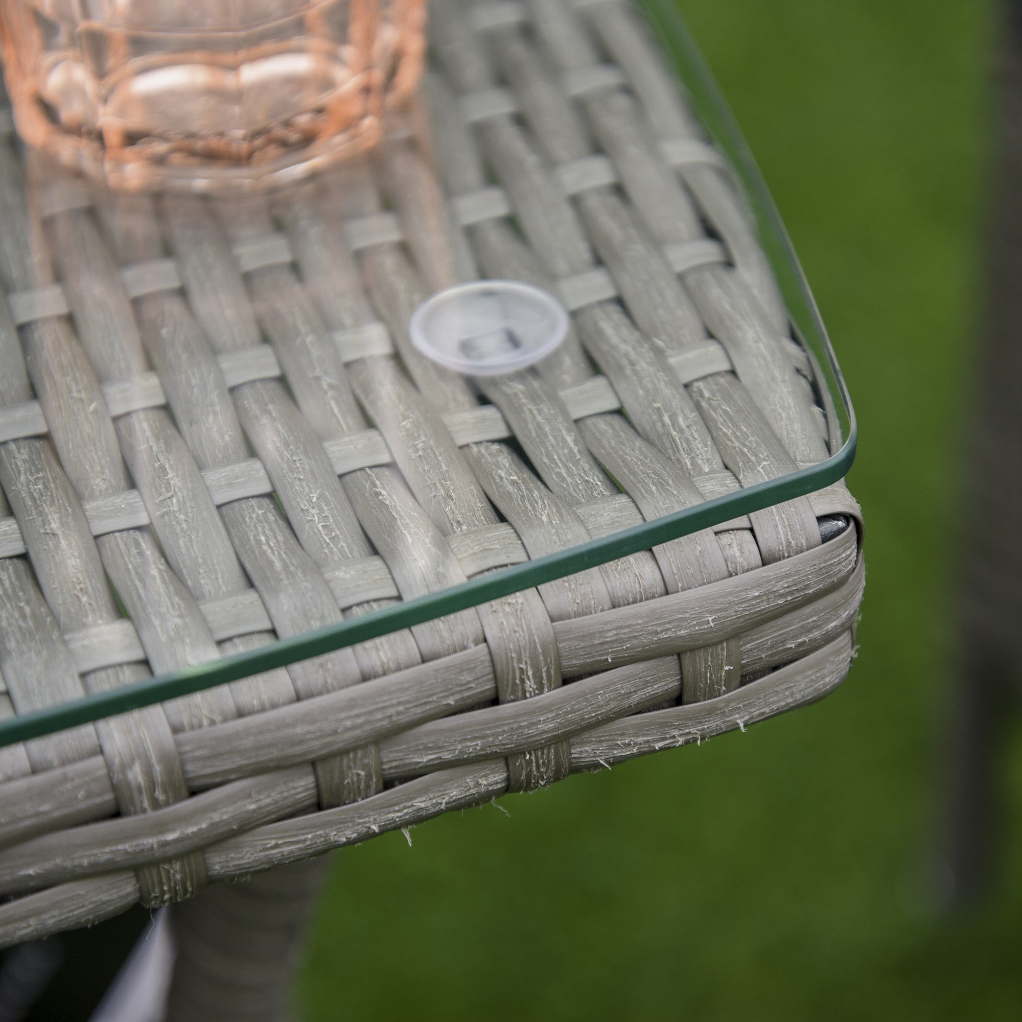 Poly Rattan Garden Furniture Set, Outdoor Lounge Balcony Furniture for 2 Persons, 3-Piece Seating Group, 2 Chairs, Table Seat Cushions, Garden Lounge for Garden, Terrace, Balcony, Gray