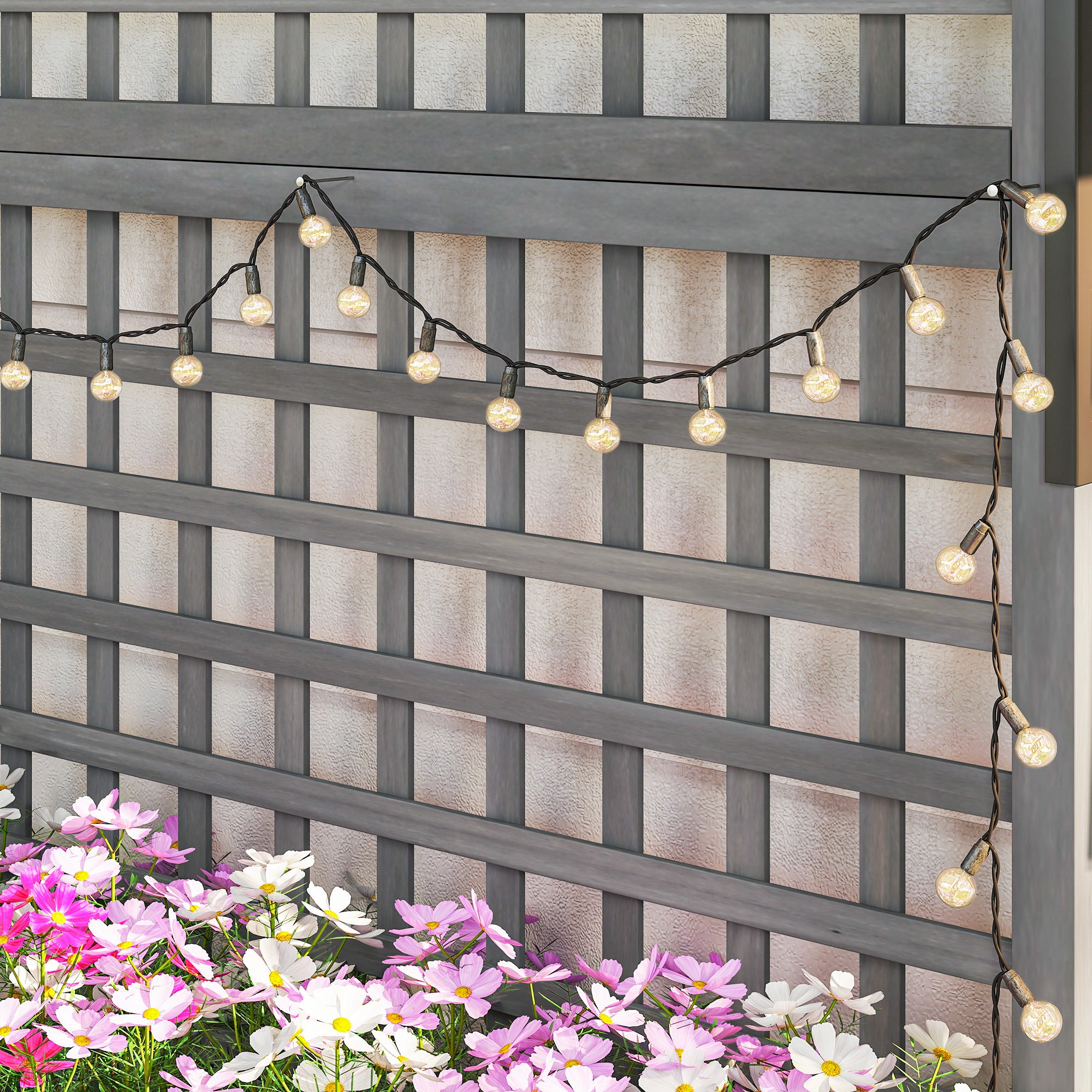 Raised Planter Box with Trellis, Wooden Planter for Climbing Plants, 90 x 45 x 183 cm (35.4" x 17.7" x 72") — Garden, Balcony, Terrace