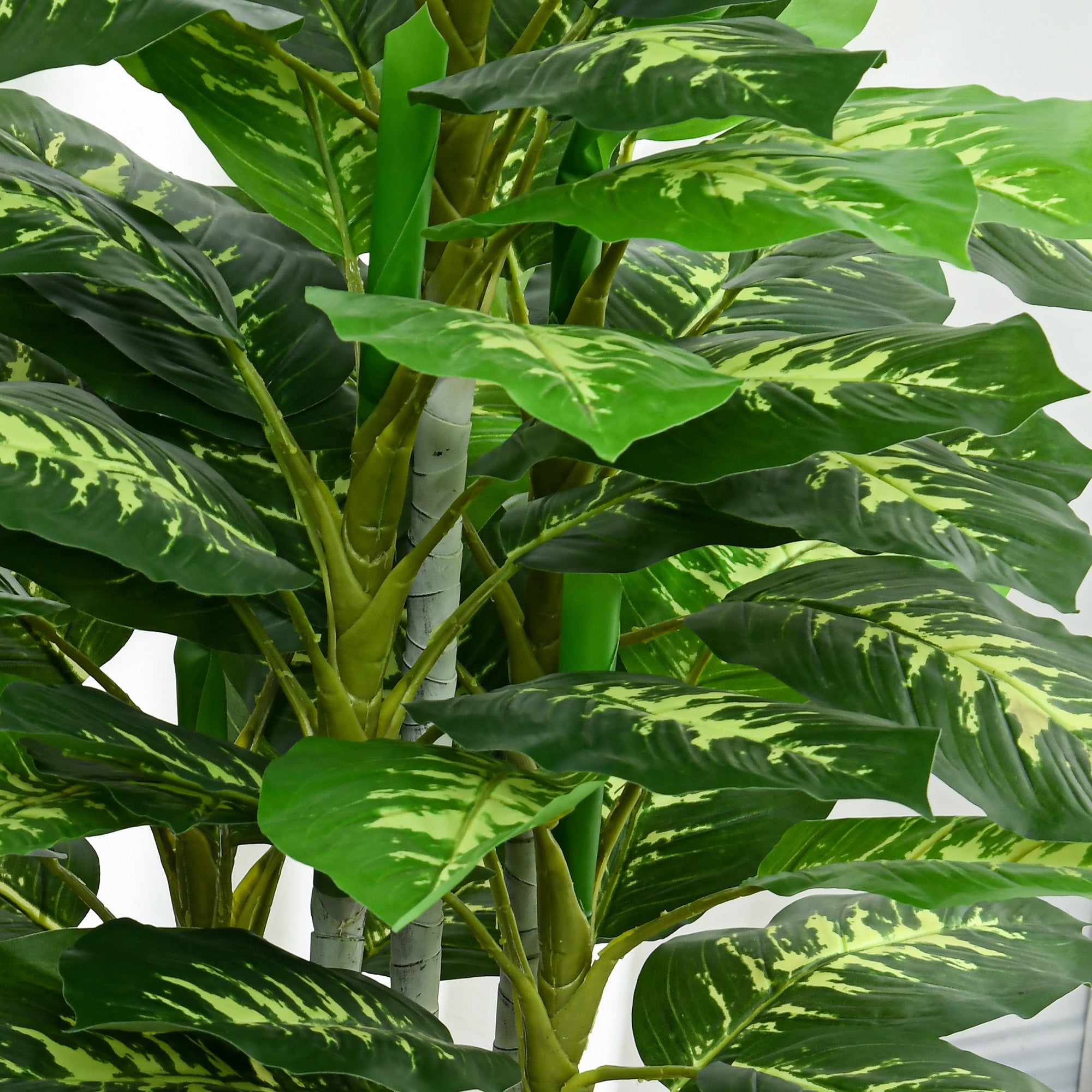 Artificial Dieffenbachia Large 120 cm Artificial Plant, Artificial Dieffenbachia Plant in Pot, Artificial Tree with Artificial Grass for Living Room Bedroom Decor Garden