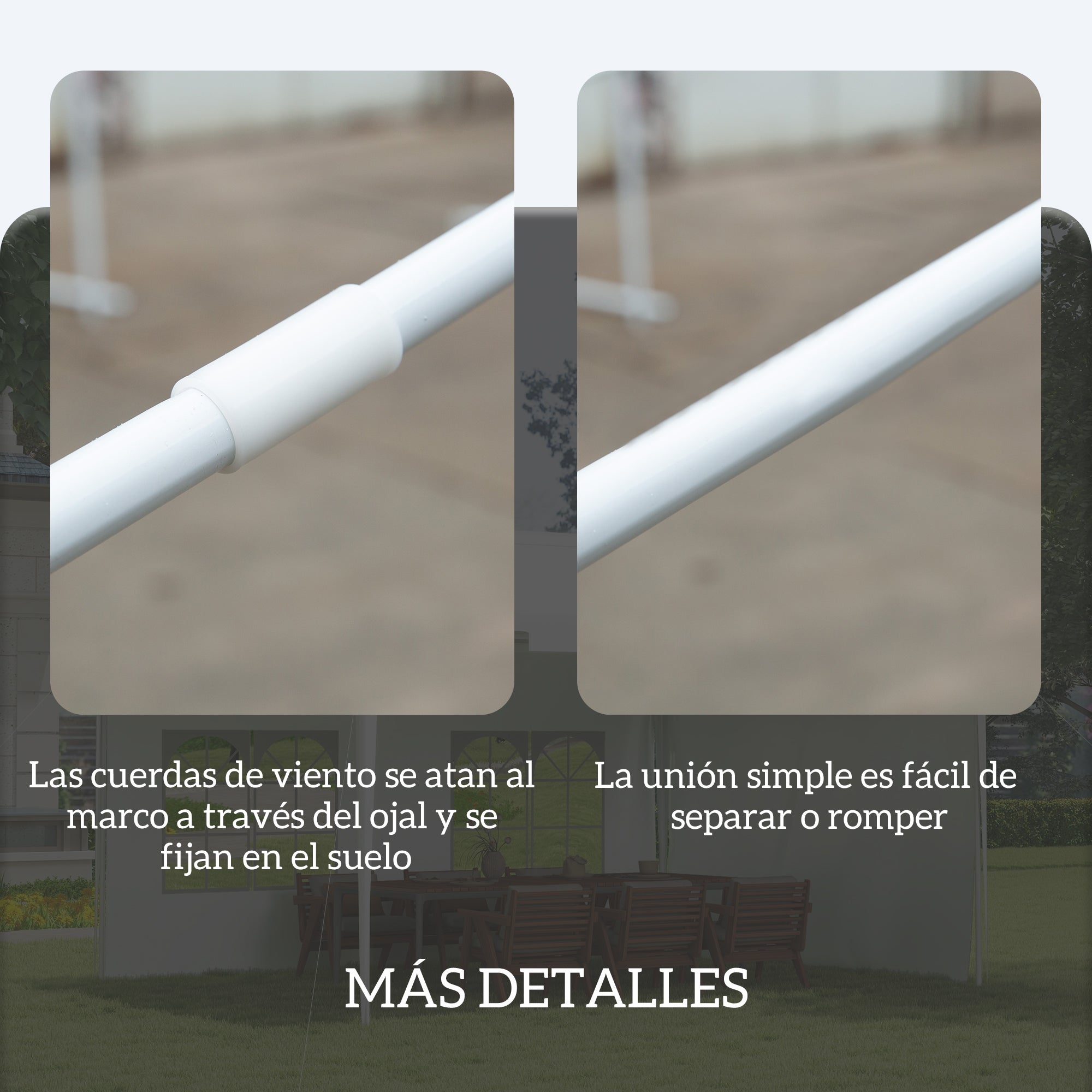 Garden Gazebo 4x3 m Detachable Outdoor Pergola with 2 Side Panels 2 Windows and Anti-UV Waterproof Steel Frame for Terrace Patio White