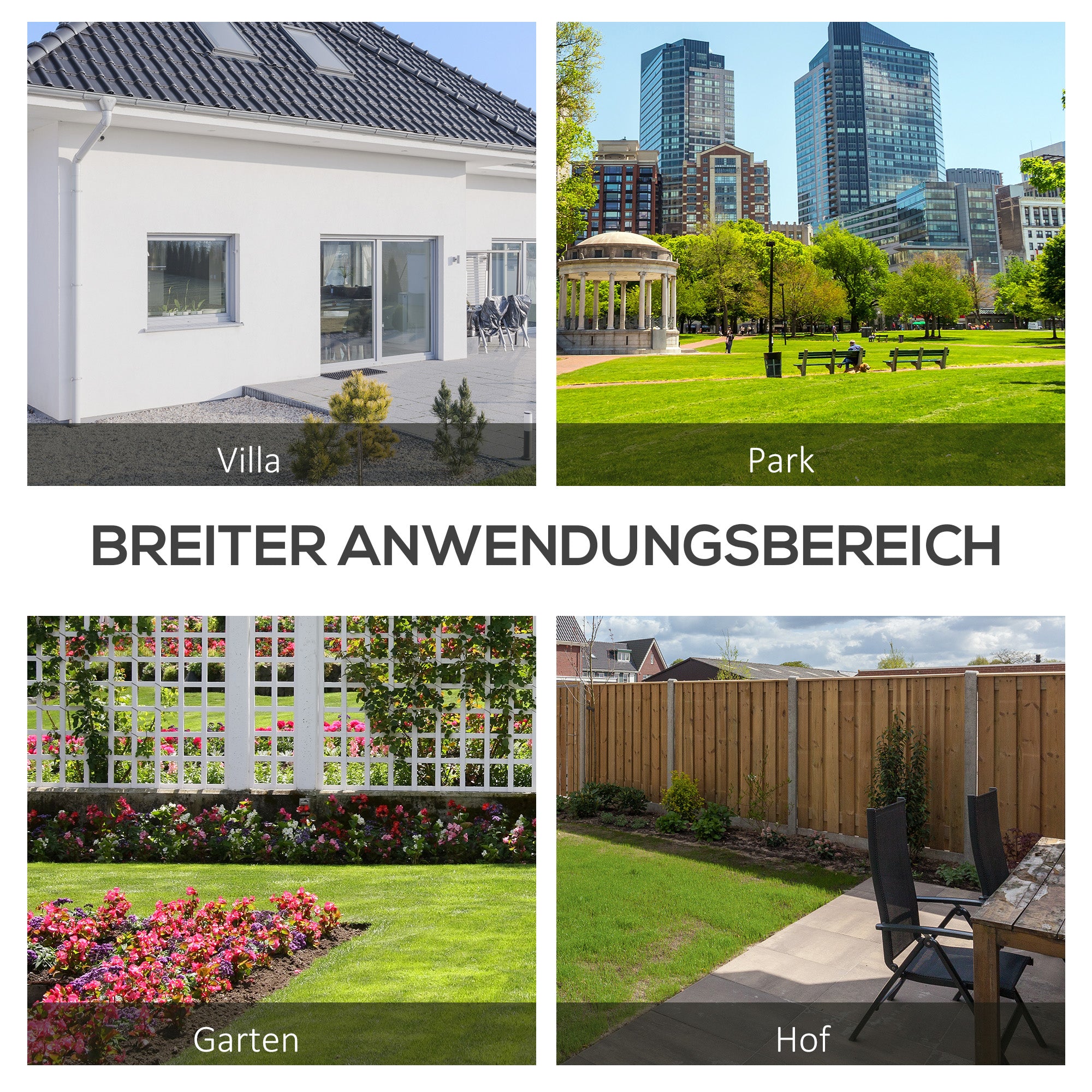 2-Seater Wooden Garden Bench, Weatherproof Bench, UV-Resistant Garden Furniture with Backrests, Park Bench 220kg Load Capacity, Balcony Bench, Wooden Bench for Balcony Terrace, Garden, 116 x 56 x 80 cm, Gray