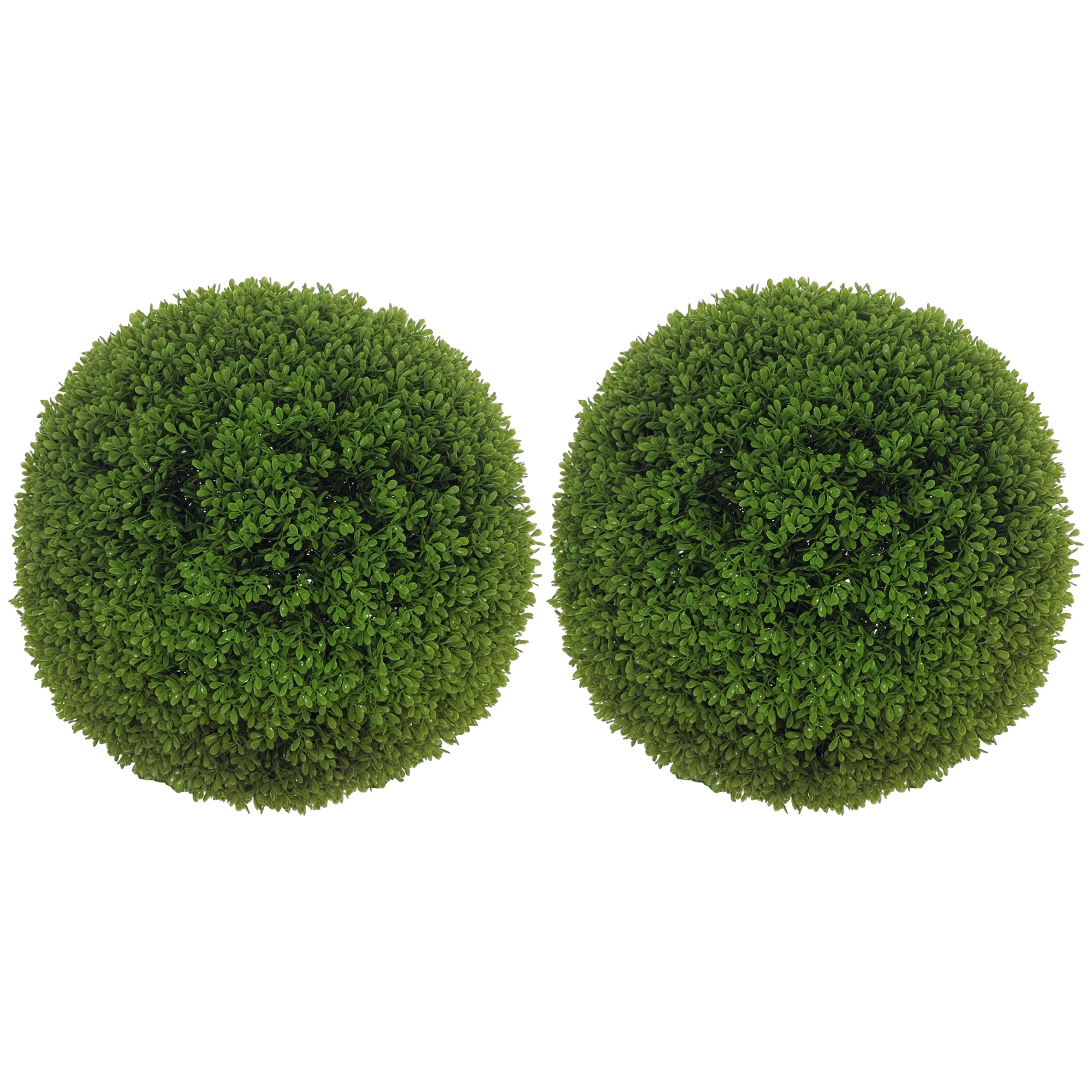 Set of 2 artificial boxwood balls 40 cm, UV protection, decoration for home, garden, wedding party, home decoration, dark green