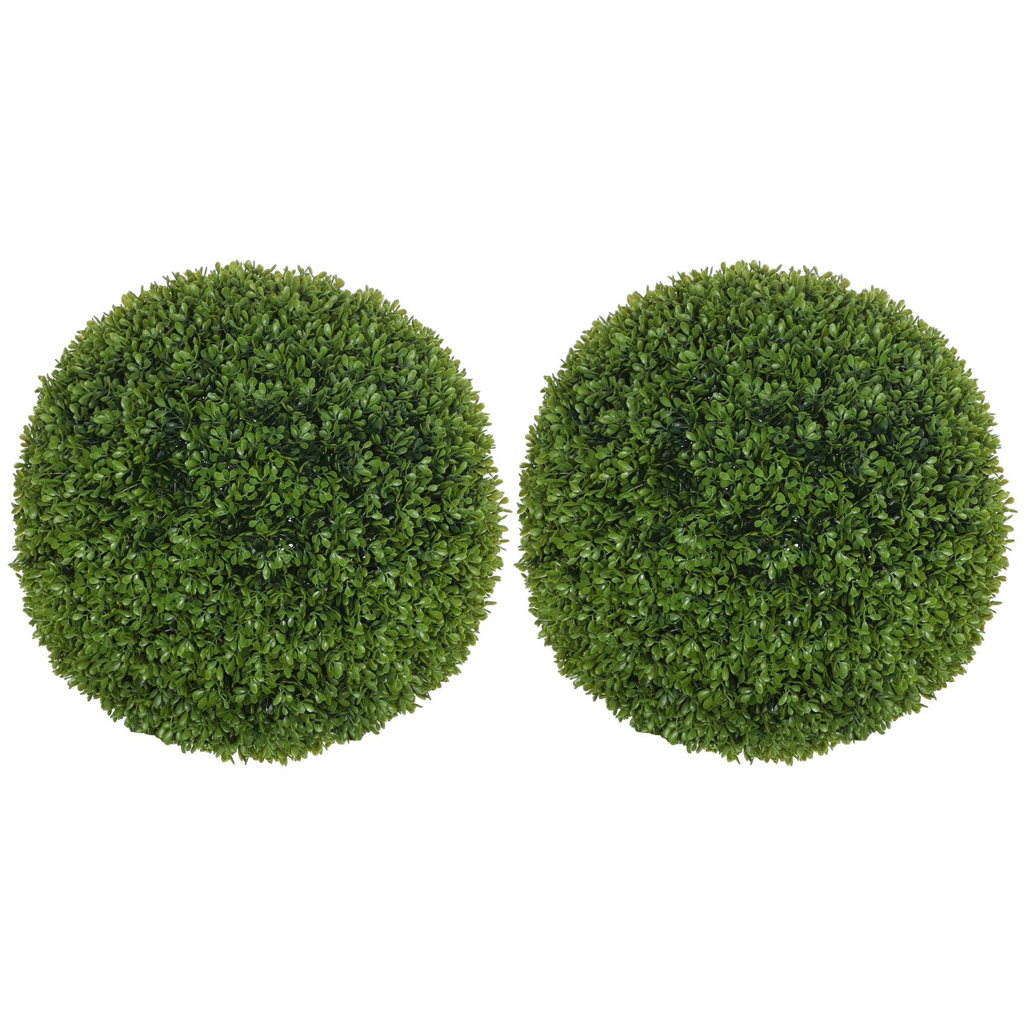 Set of 2 artificial boxwood balls 40 cm, UV protection, decoration for home, garden, wedding party, home decoration, dark green
