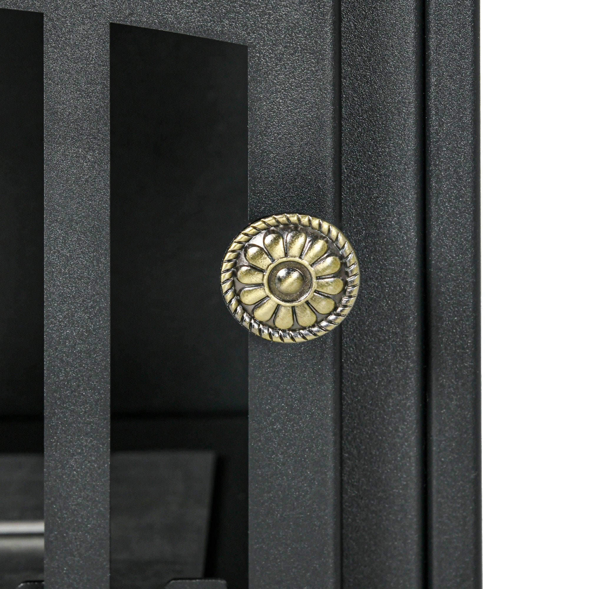 Freestanding Bioethanol Fireplace Stove with 1.2 L Stainless Steel Burner Extinguishing Lamp 3H Combustion Time for Indoors 20-25 m² 45x28x54 cm Black