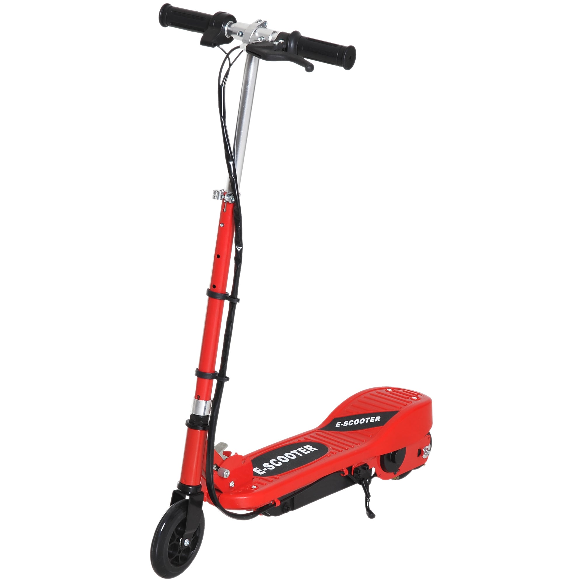 Electric Scooter for Kids 7+ Foldable Scooter with Adjustable Height Rechargeable Battery 24V Speed up to 12 km/h and Brake Load 50 kg 74x36x82.5-92.5 cm Red