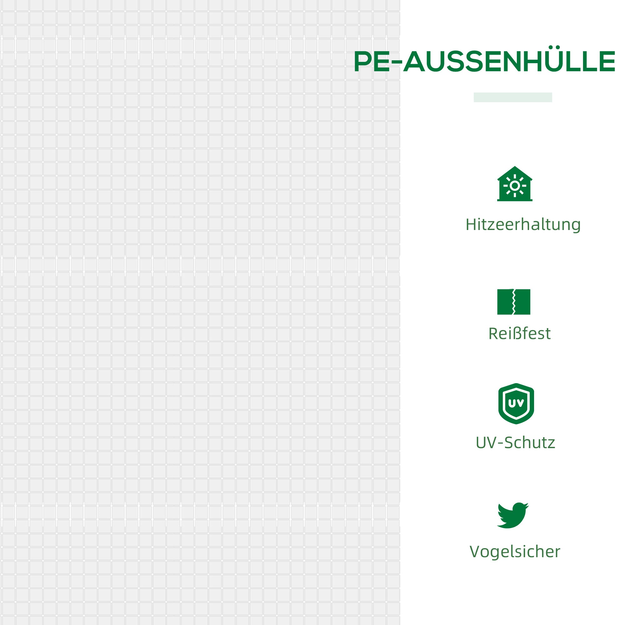 Greenhouse with Window, PE Grid Film, Steel Frame Greenhouse, for Balcony, Garden, 120x60x60cm, Tomato Greenhouse for Vegetables, Flowers, Plants, White