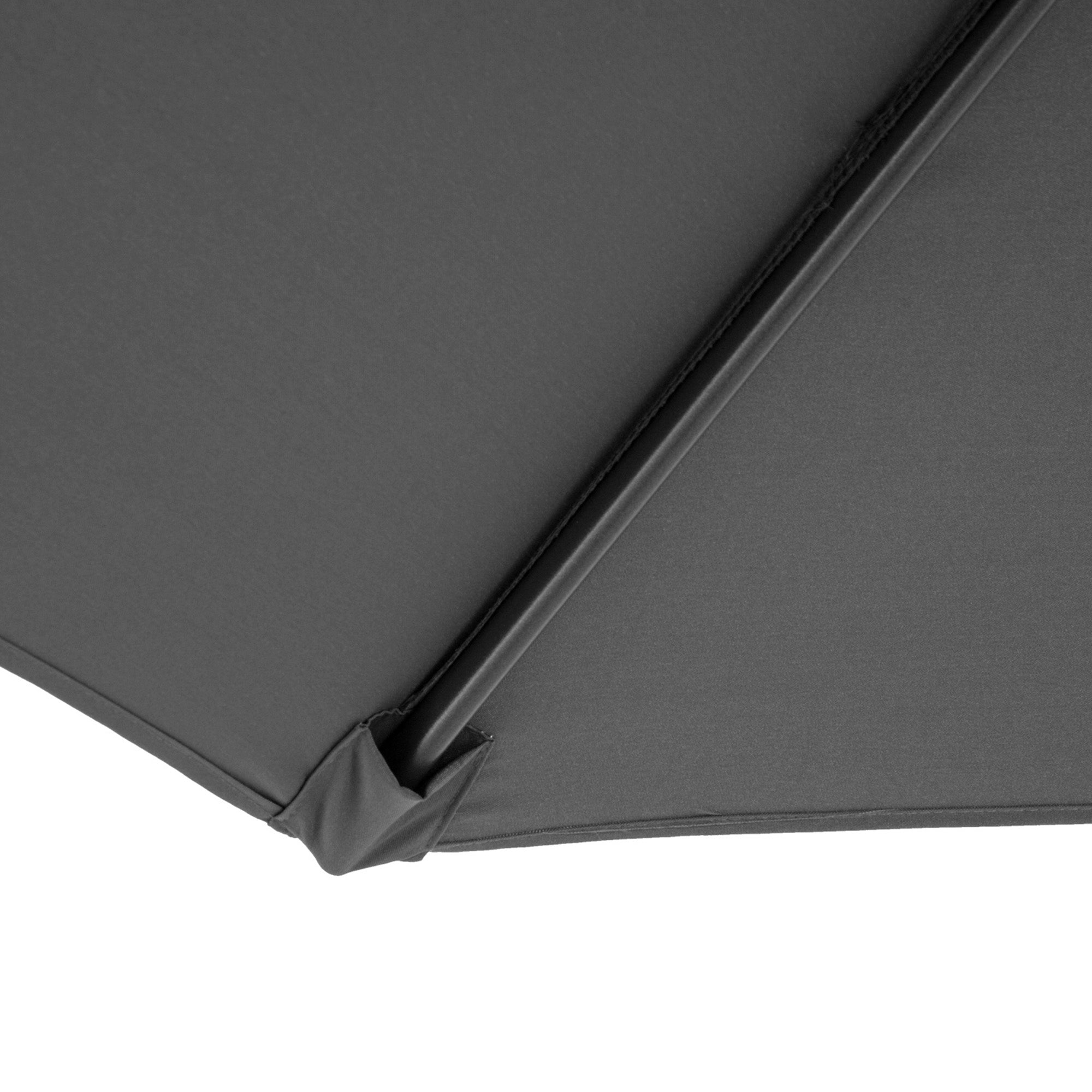 Cantilever Umbrella Ø300 cm Tiltable Sunshade with UV Protection Crank Umbrella with Stand, Crank Device, Market Umbrella Garden Umbrella Sun Protection for Balcony Garden Terrace Gray