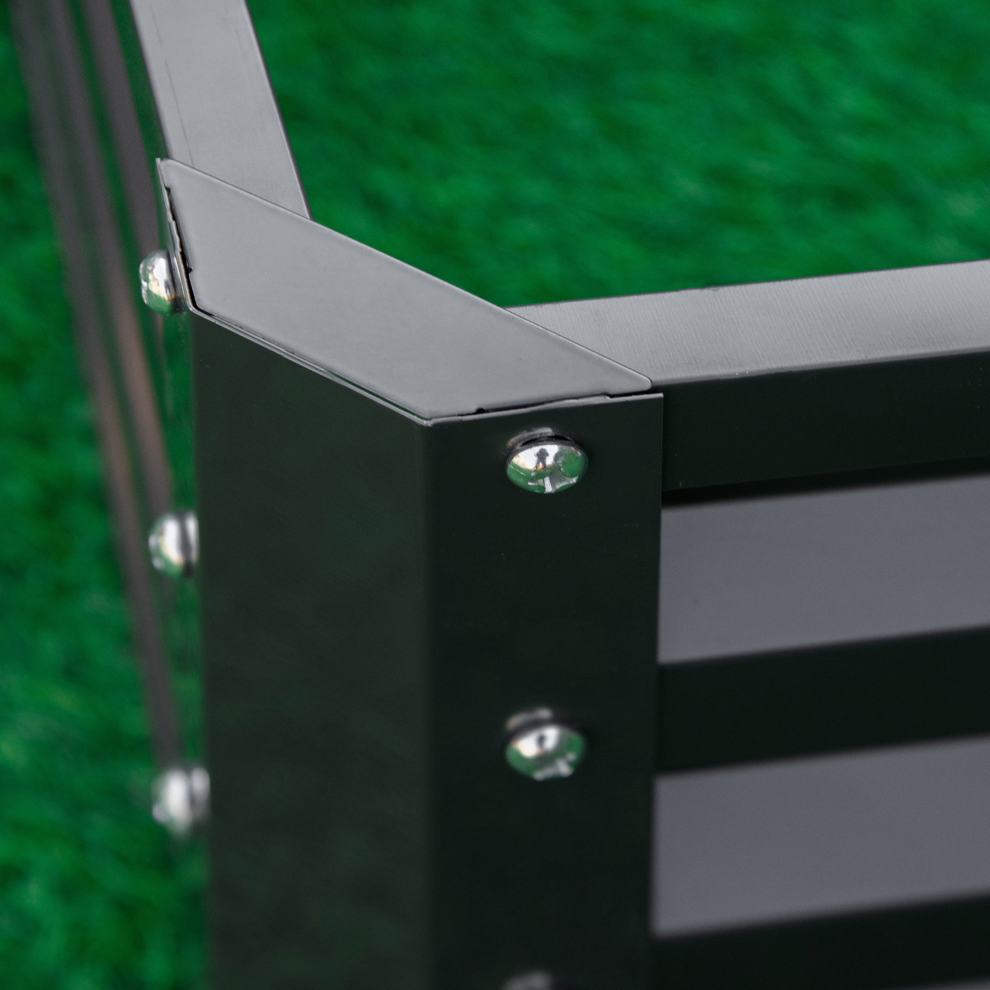 Raised Garden Bed, Planter Box, Vegetable Bed, Plant Box, Herb Bed for Garden, Patio, Balcony, Steel, Gray, 120 x 120 x 30 cm