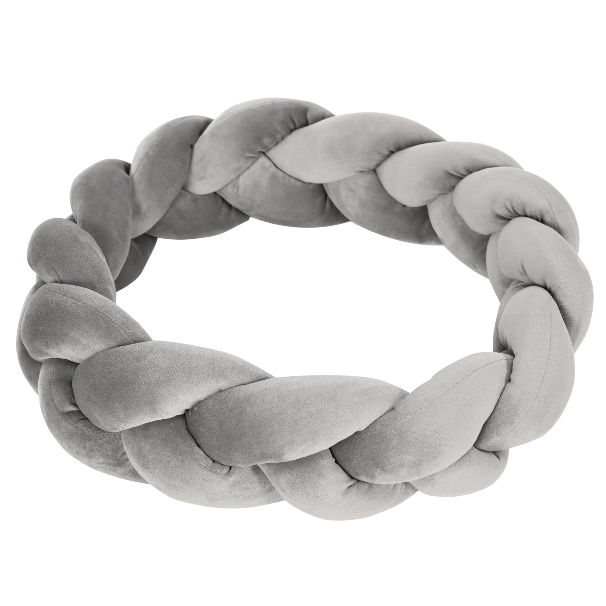 Washable Cat Bed, Dog Bed, Dog Pillow, Pet Bed, Cat Sleeping Place, Pet Mat, Dog Sofa, Donut Pillow for Small Dogs and Kittens, Velvet, Ø55 x 14 cm, Gray