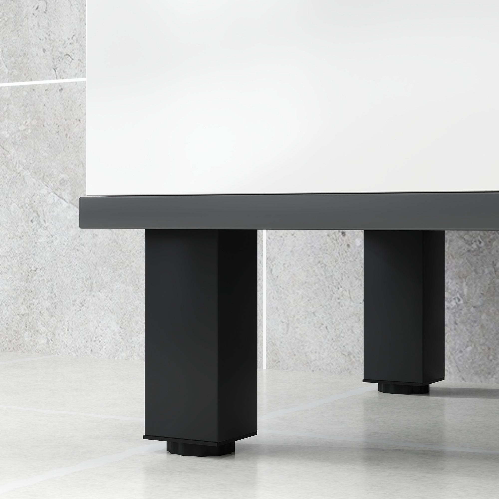 Bathroom Cabinet Auxiliary Bathroom Furniture with Doors Adjustable Shelves and Anti-tip System 60x34x94 cm White Gloss