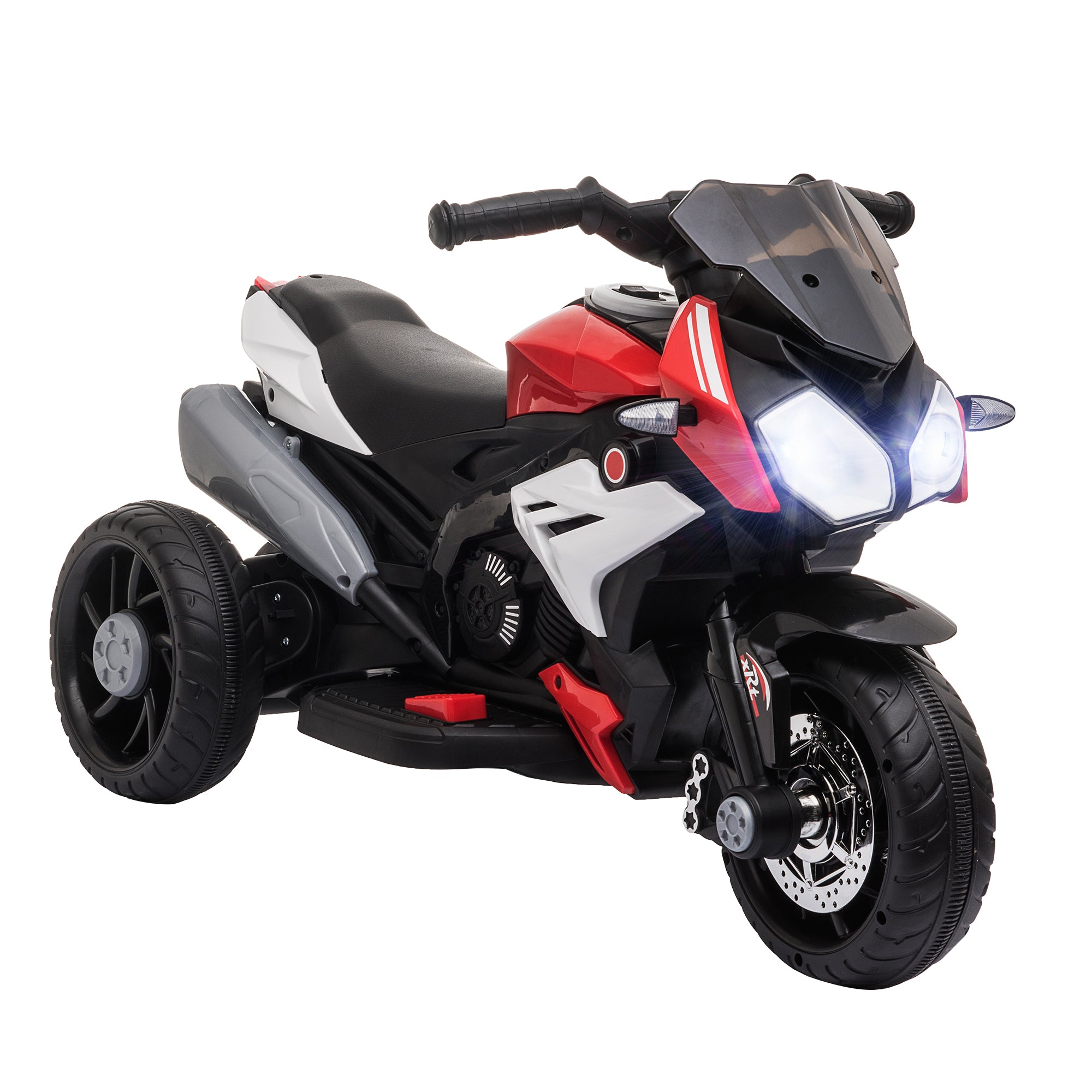 Kids Electric Motorcycle with Music, Headlights, Children's Electric Motorbike for Kids aged 3-5 Red+Black