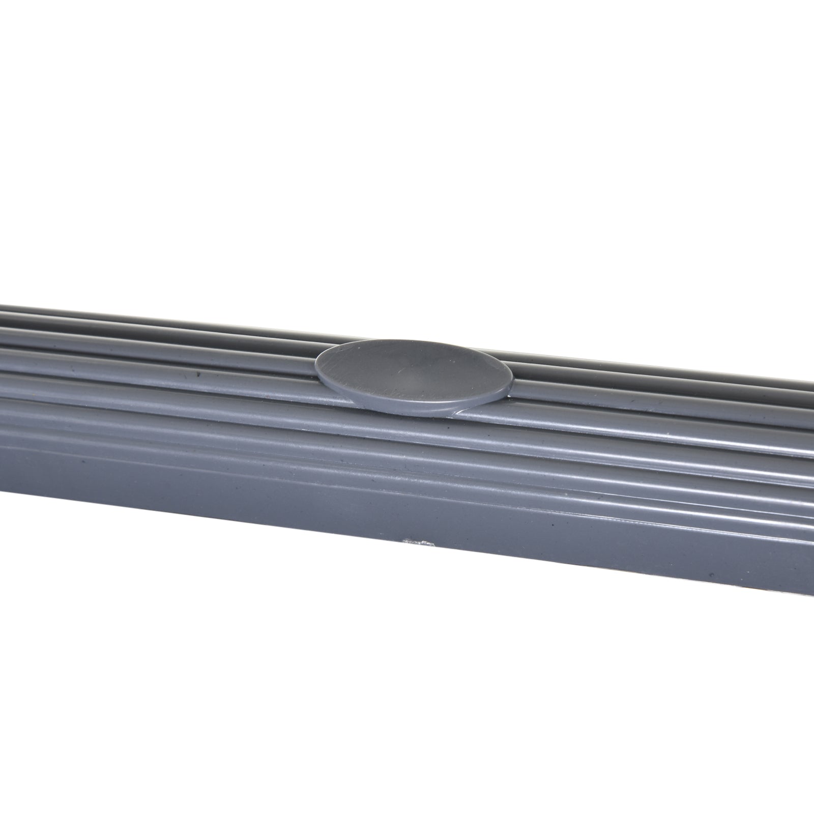 3-Tier Aluminum Alloy Wheeled Utility Cart Kitchen Storage Cart Load 105 kg for Dining Room Bathroom 88x44x93 cm Gray