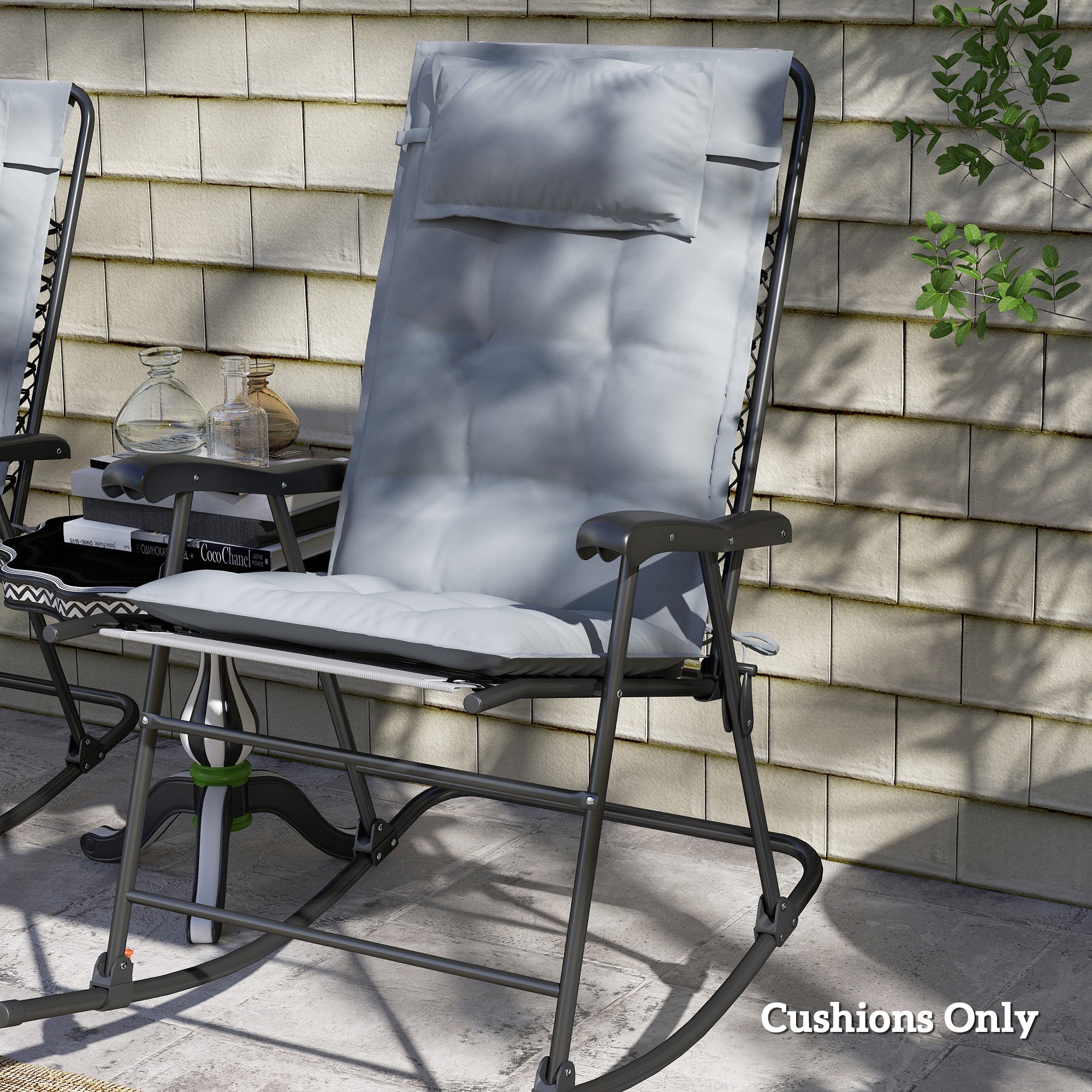 2-Pack Cushion for Sun Lounger Waterproof Cushion for Garden Lounger Padding for Beach Lounger Sun Lounger Pillow Cushion for Garden Furniture Cushion 50x116x5 cm, Light Gray