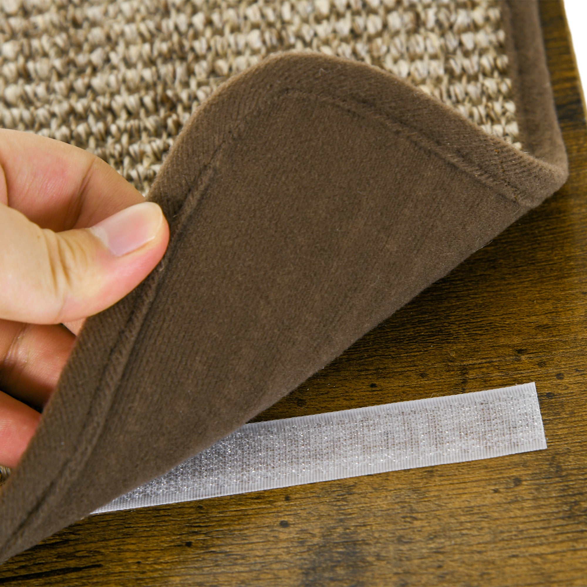 Cat Climbing Wall Set, 8-Piece Cat Furniture with Scratching Posts, Perches, Scratching Board, Cat Stairs, Sisal, Brown