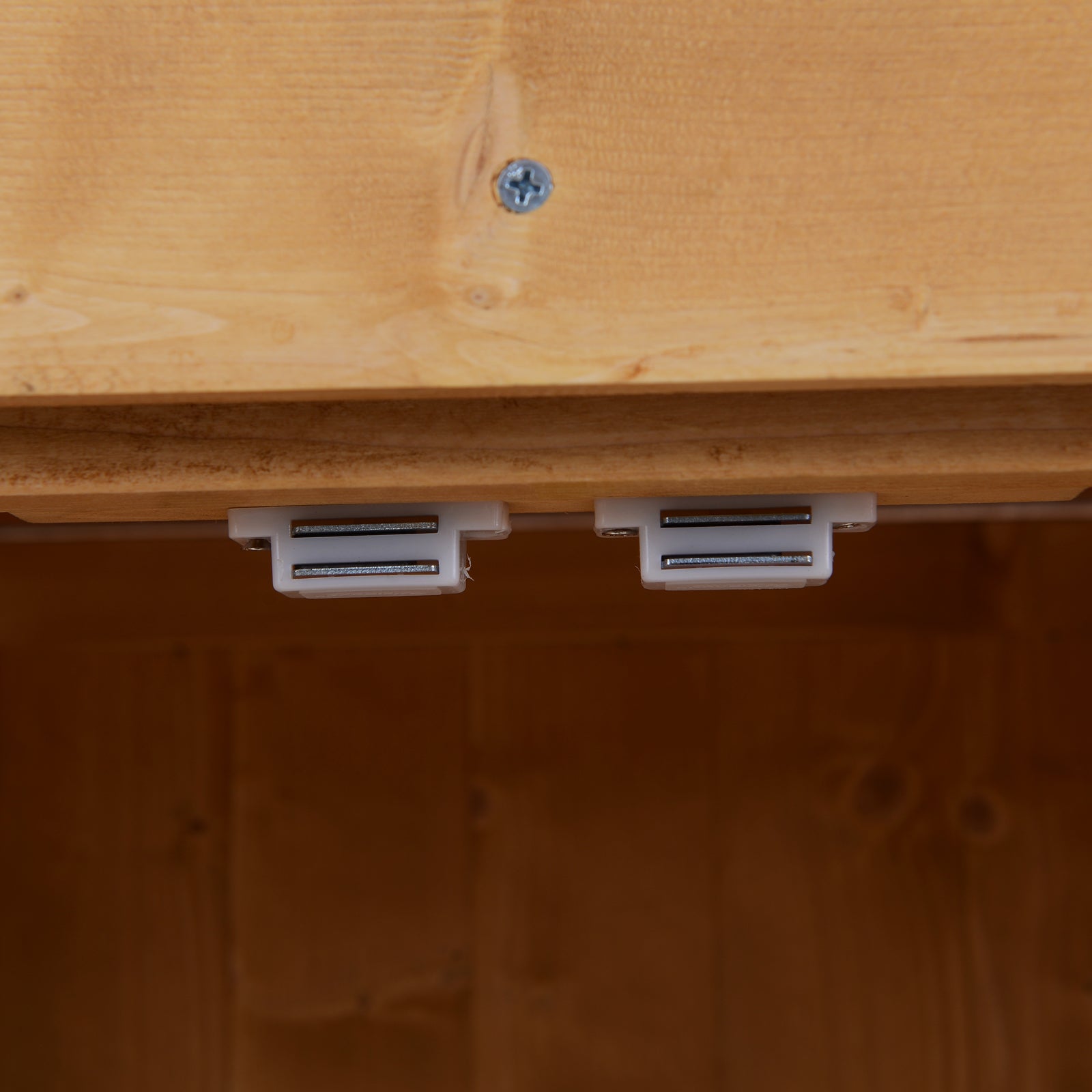 Garden Cabinet Fir Wood, Weatherproof Tool Shed 74x43x88cm, Tool Shed with Double Door, 2 Compartments, Tool Cabinet, Garden House Tool Cabinet for Garden, Terrace, Natural