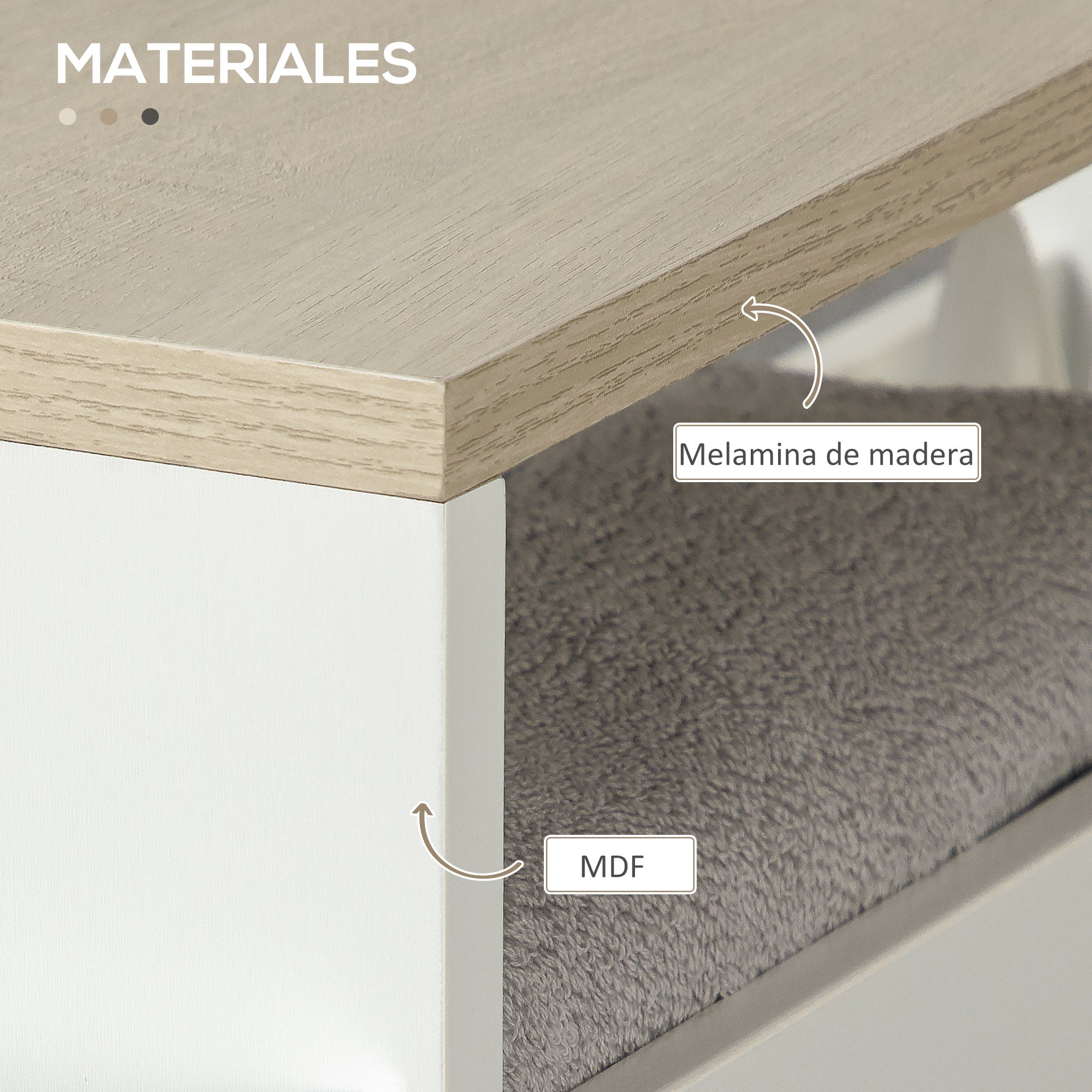 3-Tier Narrow Bathroom Storage Shelf with Side Handle and Wheels for Kitchen Living Room Modern Style 48x15x80 cm White