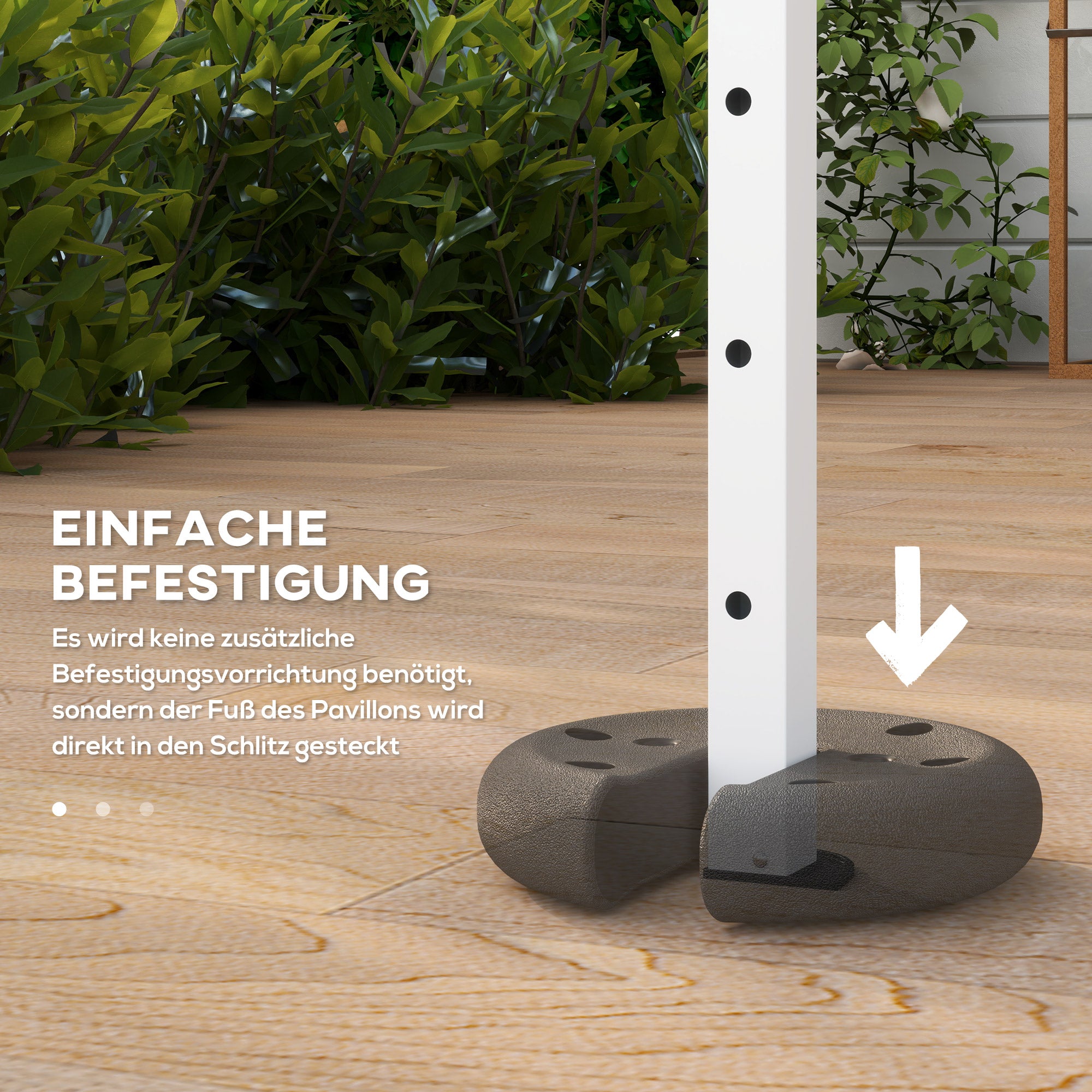 Weight 4 pcs. Tent Weights for Pavilion Beer Tent Gazebo Stackable Base Plastic Coating Cement Core Ø20 x 4.5 cm Black